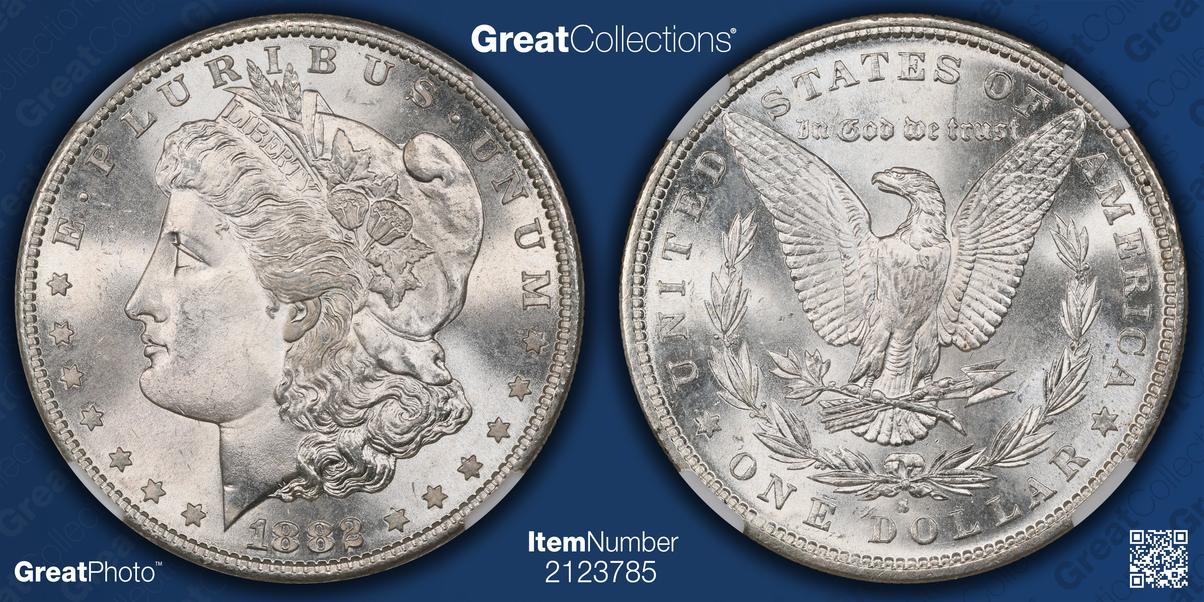 1882-S Morgan Silver Dollar NGC MS-66 (CAC Green) (Item 2123785