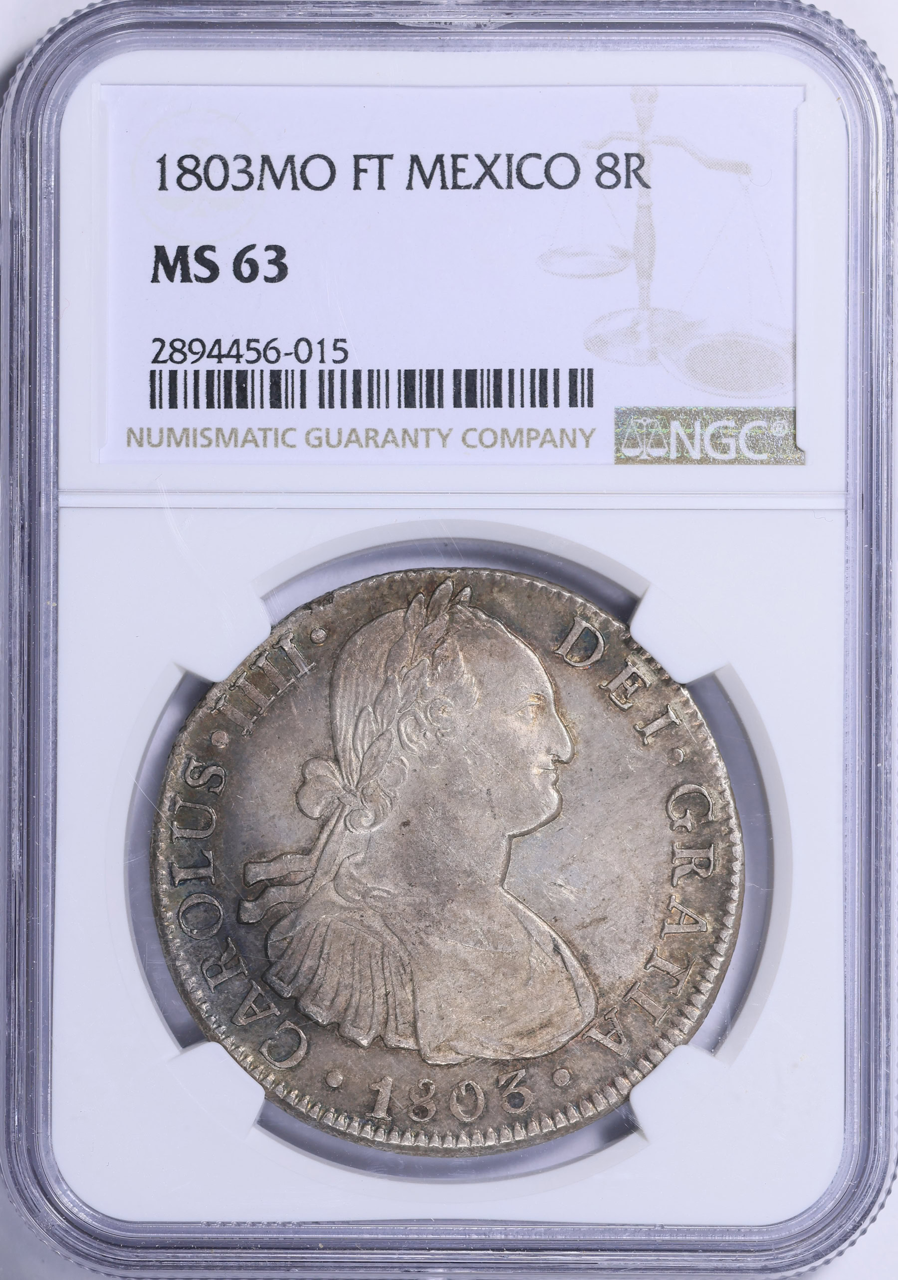 1749年 インド ルピー ベンガル州NGC MS65高鑑定 Mexico 1803-Mo FT Silver 8 Reales KM-109 NGC MS-63 (Item 2124498