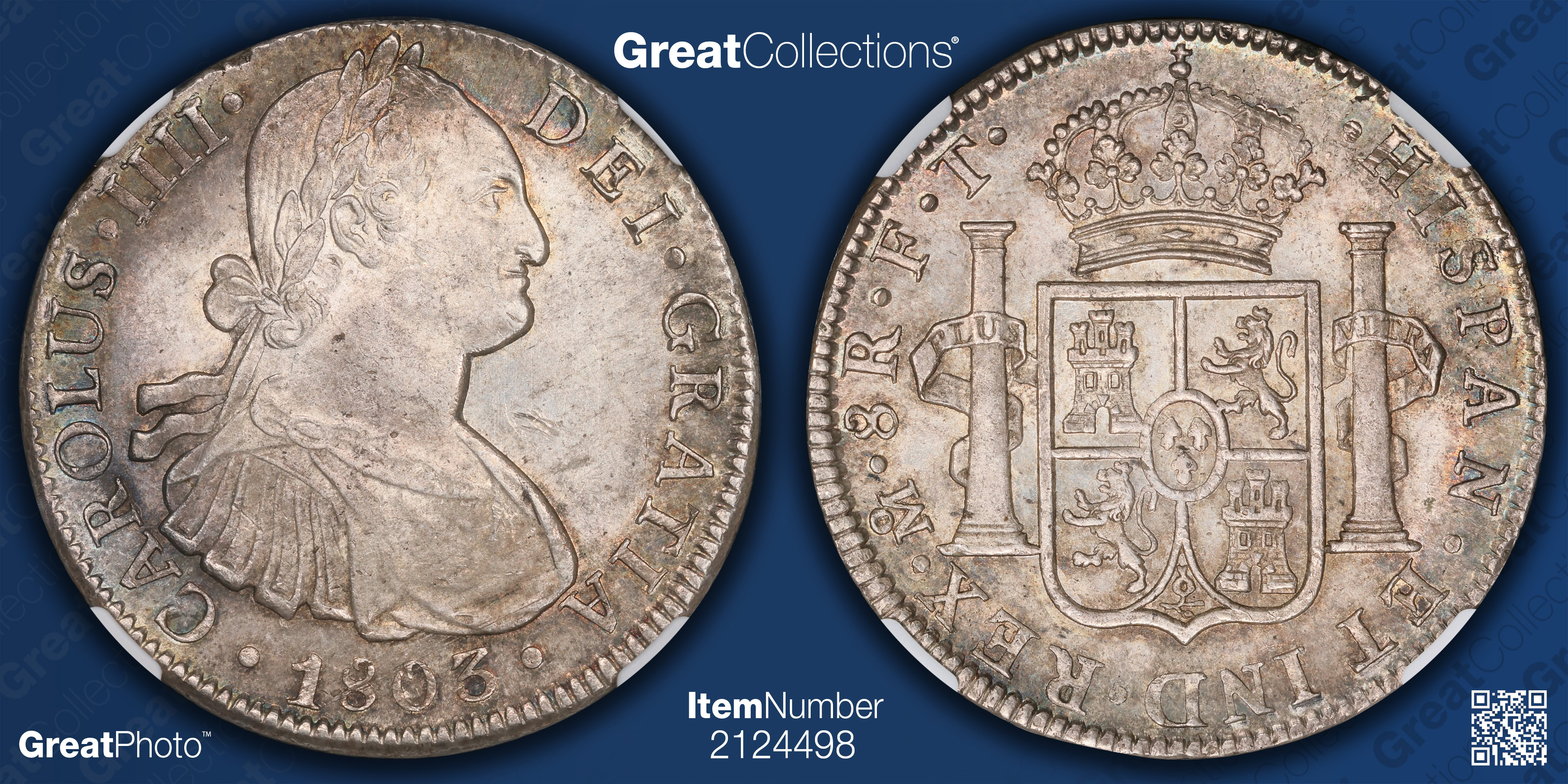 Mexico 1803-Mo FT Silver 8 Reales KM-109 NGC MS-63 (Item 2124498