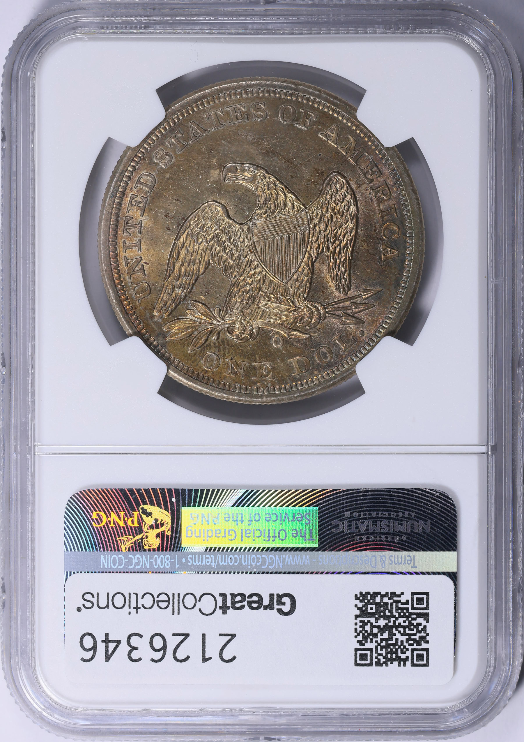 1859-O Seated Liberty Silver Dollar NGC MS-64 (Toned) (Item