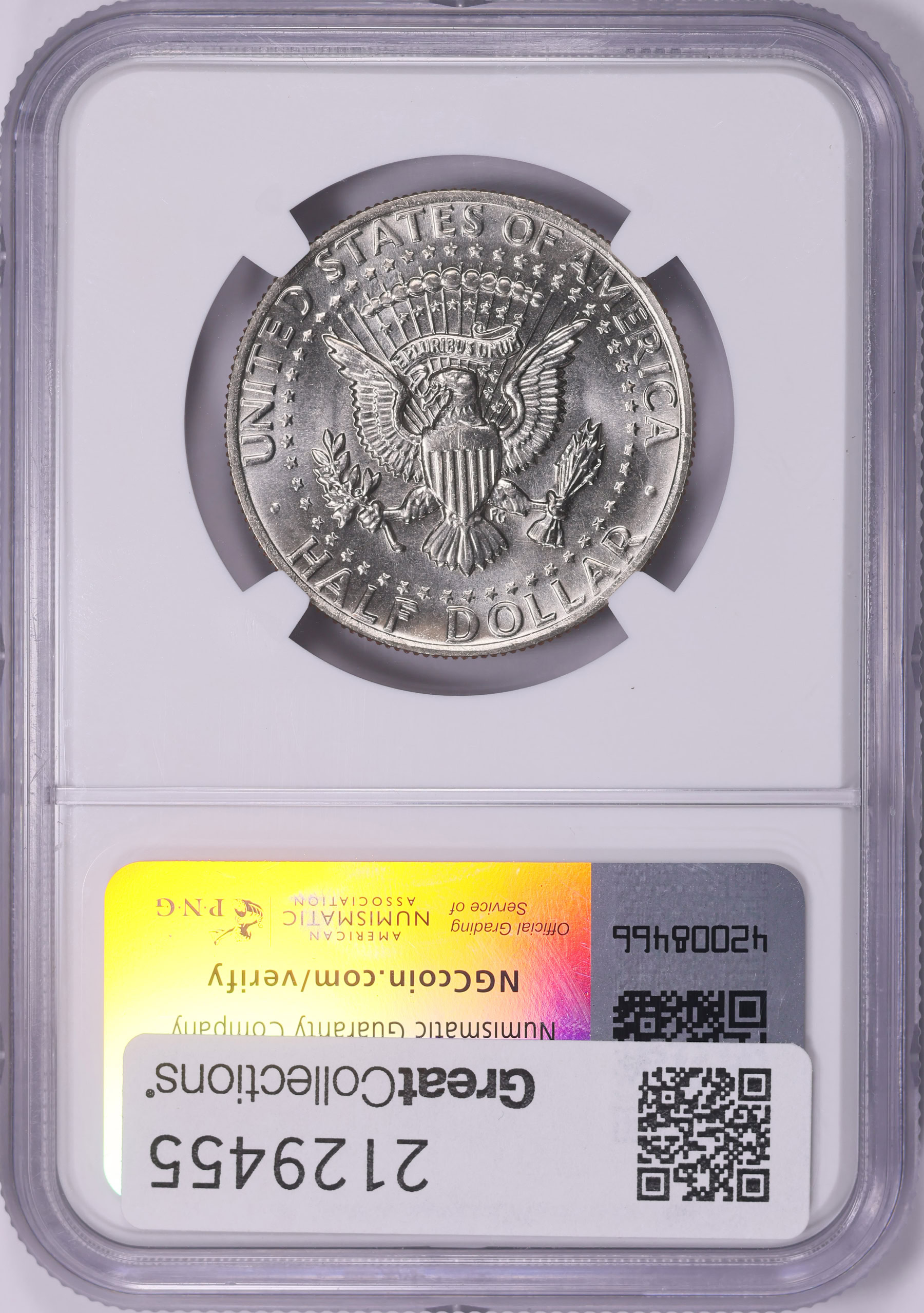 1978 Kennedy Half Dollar NGC MS-66 (Item 2129455) | GreatCollections ...