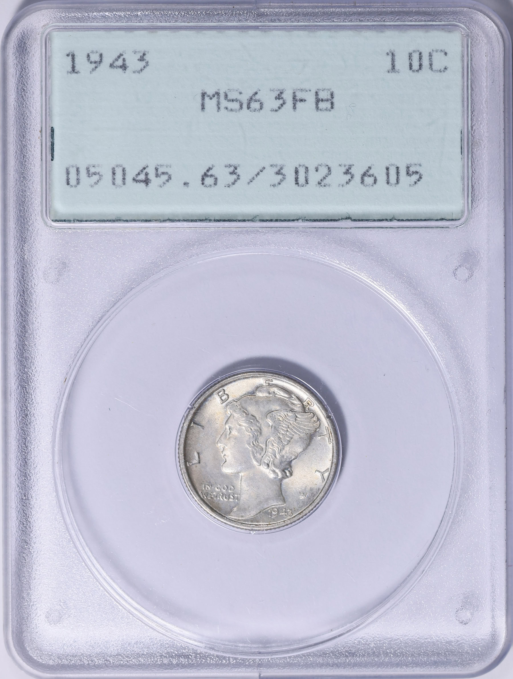 1943 Mercury Dime Pcgs Ms 63 Fb Ogh 1st Gen Item 2129962 