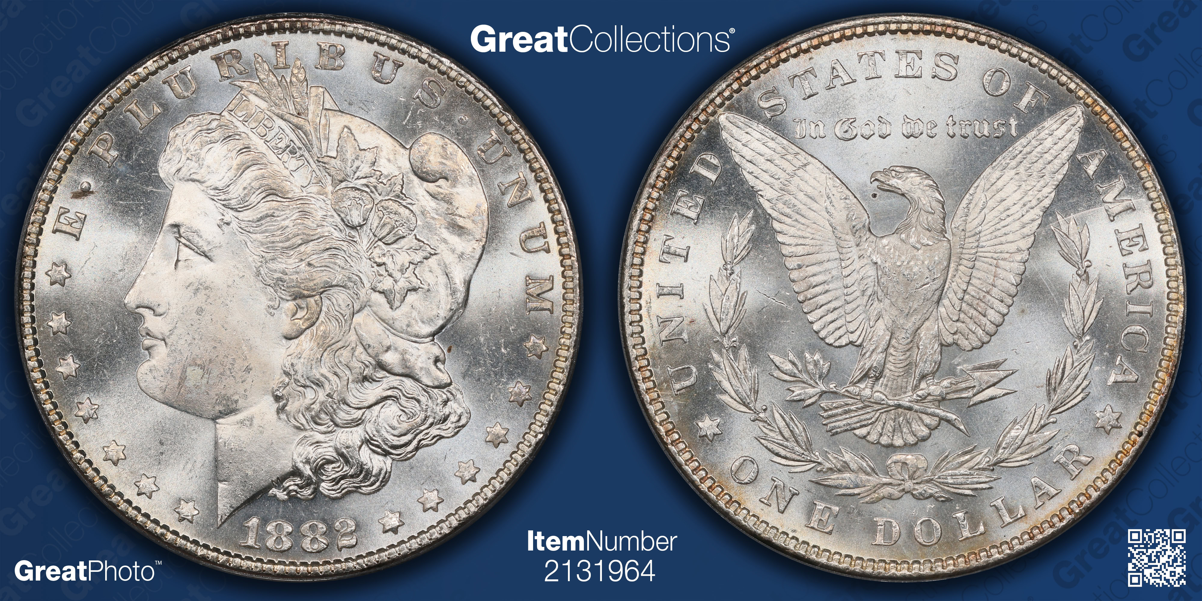 1882 Morgan Silver Dollar PCGS MS-64 PL (Item 2131964