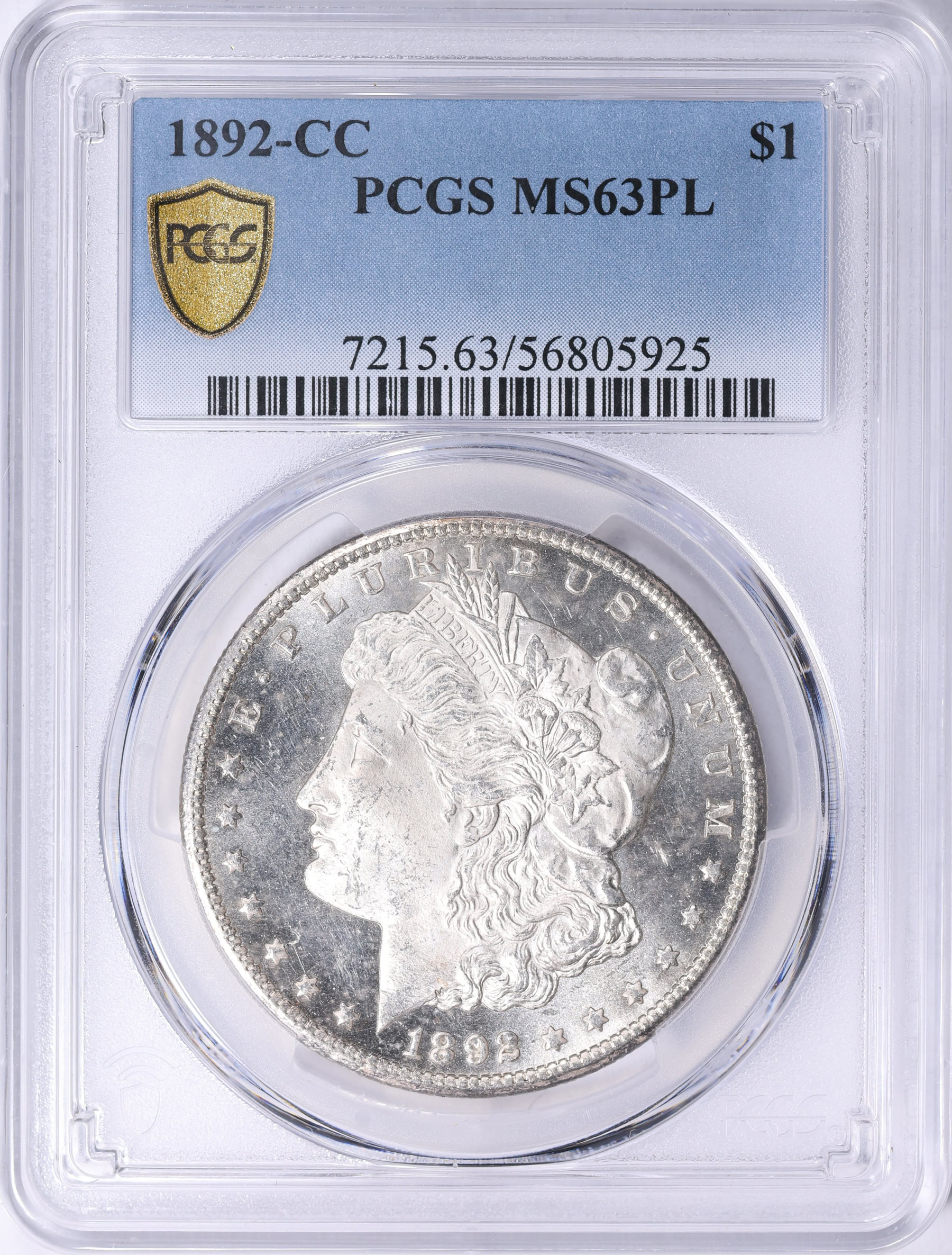 1892-CC Morgan Silver Dollar PCGS MS-63 PL (Item 2132739 ...