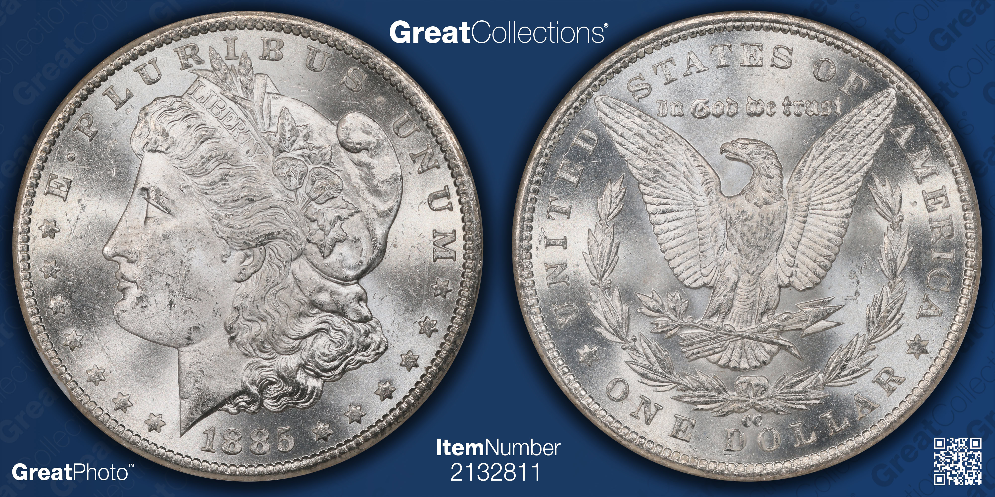 1885-CC Morgan Silver Dollar VAM-3 NGC MS-63 (Item 2132811