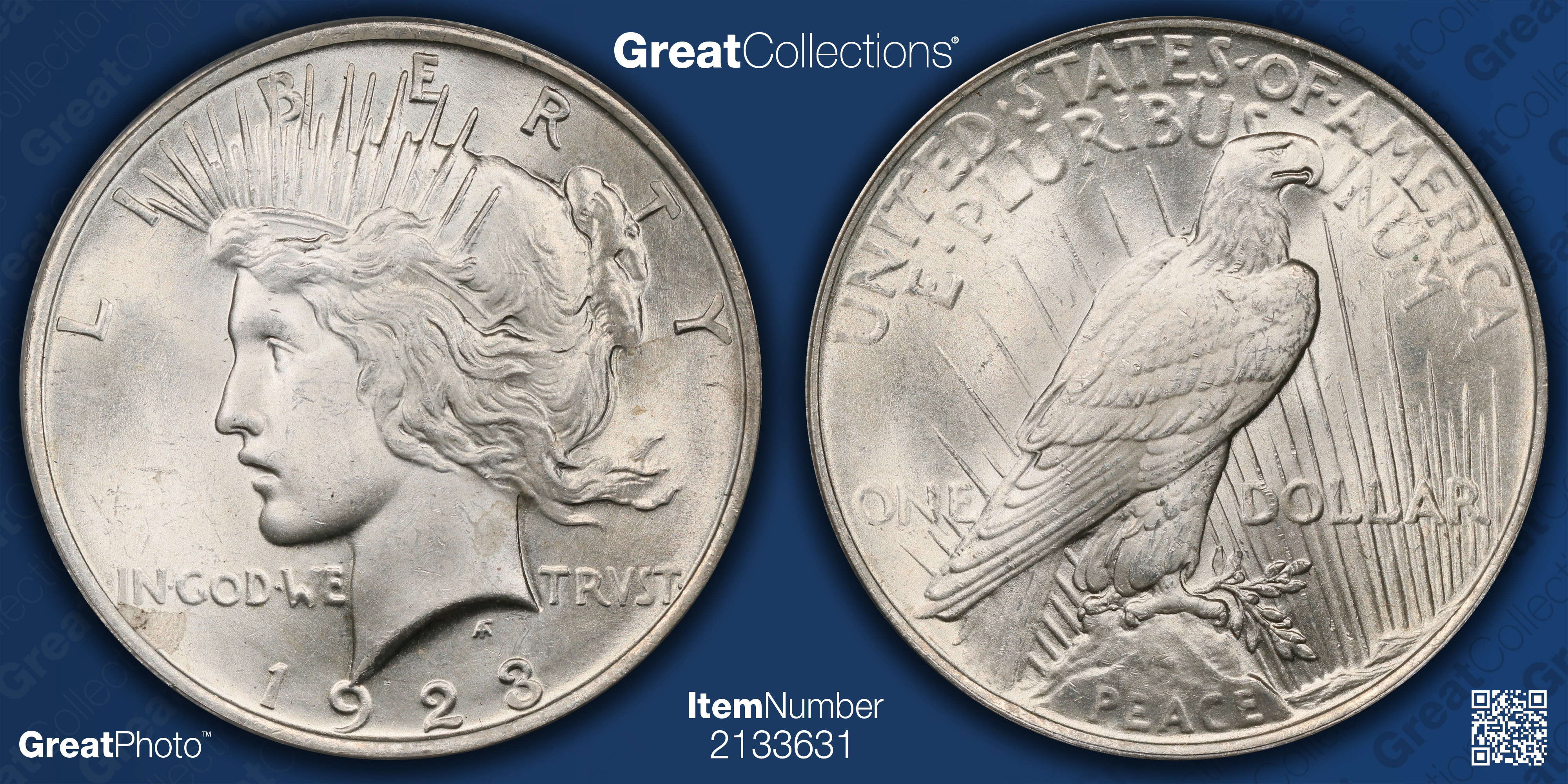 1923 Peace Silver Dollar VAM-1AK ANACS MS-64 | ANACS Cert #7889969 ...