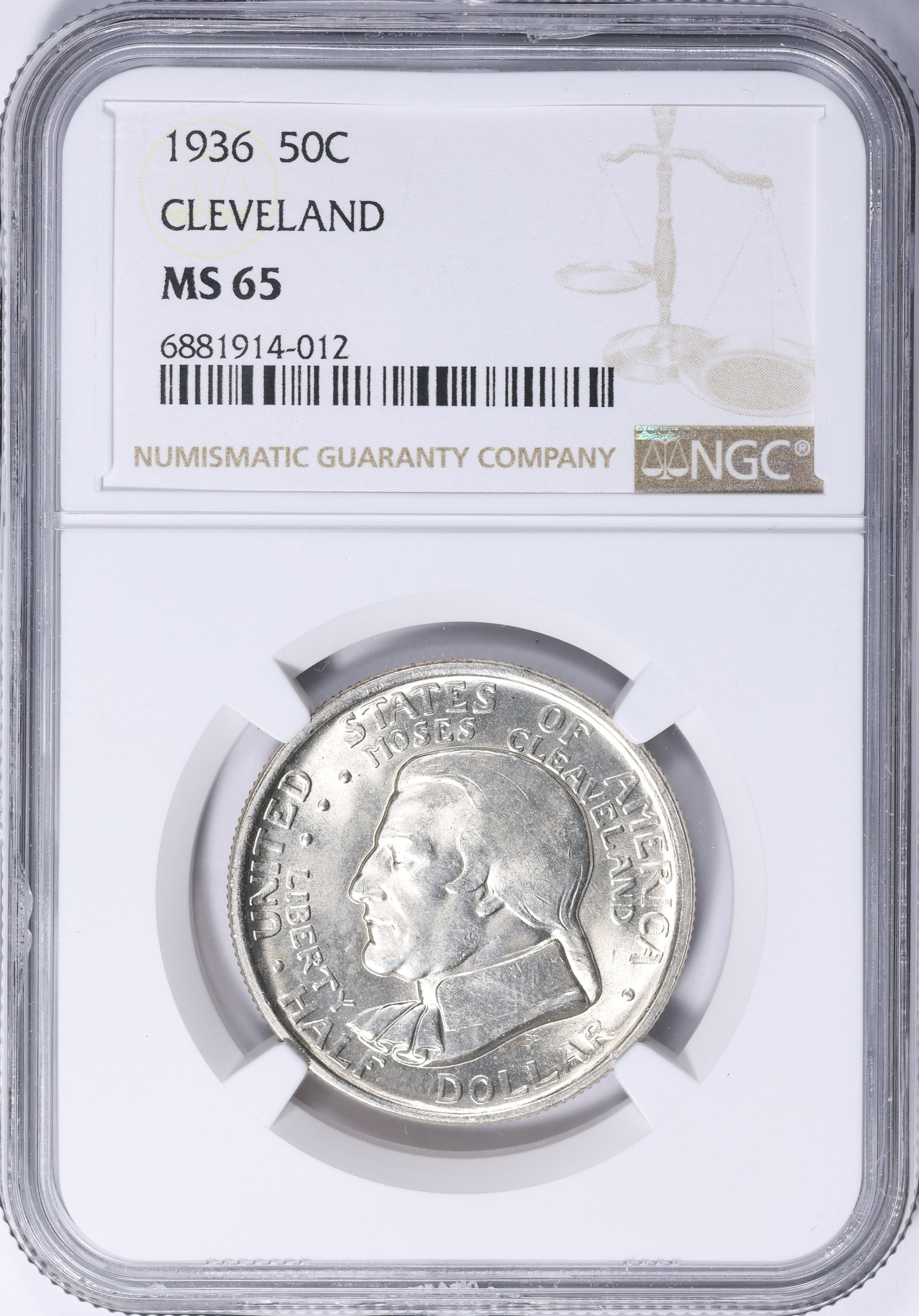 1936 Cleveland Centennial/Great Lakes Exposition Half Dollar NGC