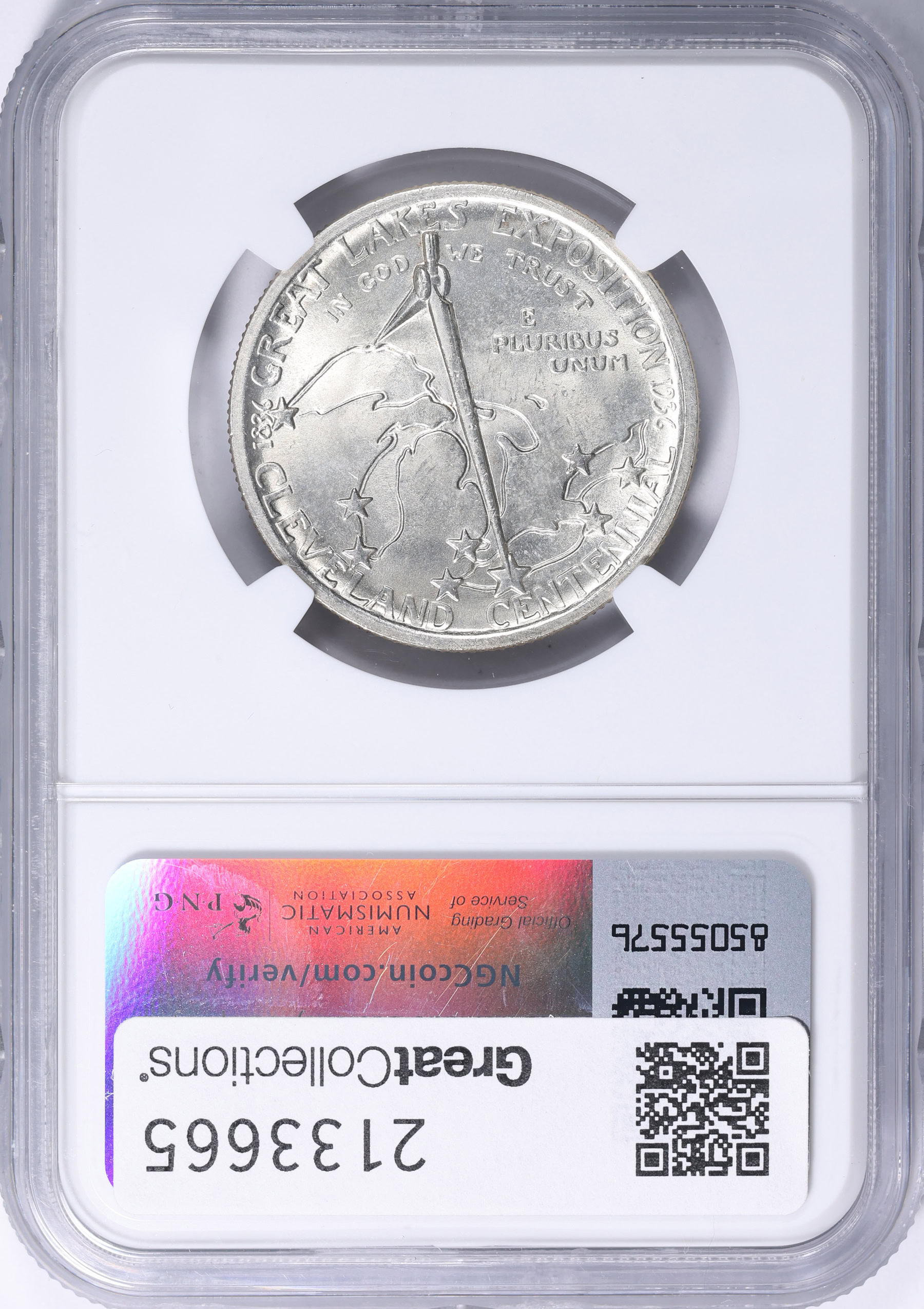 1936 Cleveland Centennial/Great Lakes Exposition Half Dollar NGC