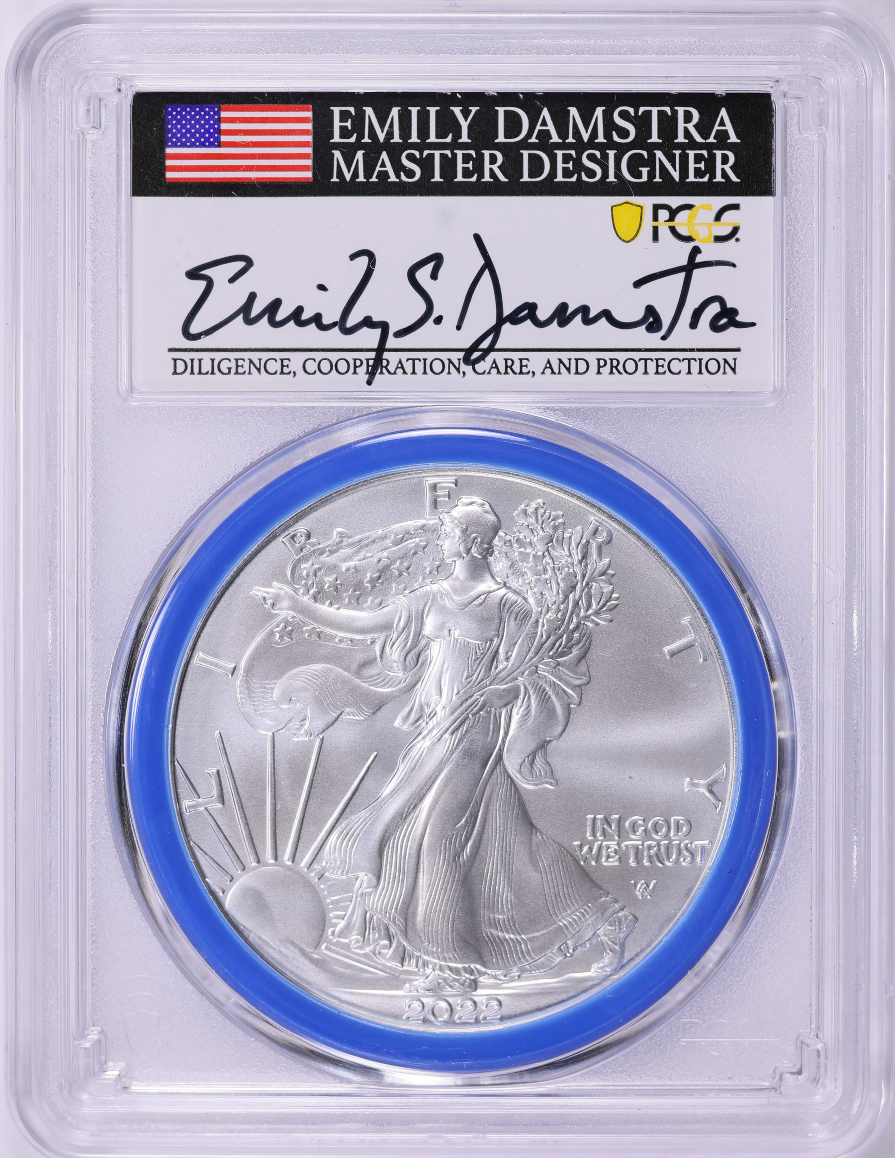 2022-(W) $1 Silver Eagle Struck at West Point First Strike PCGS MS