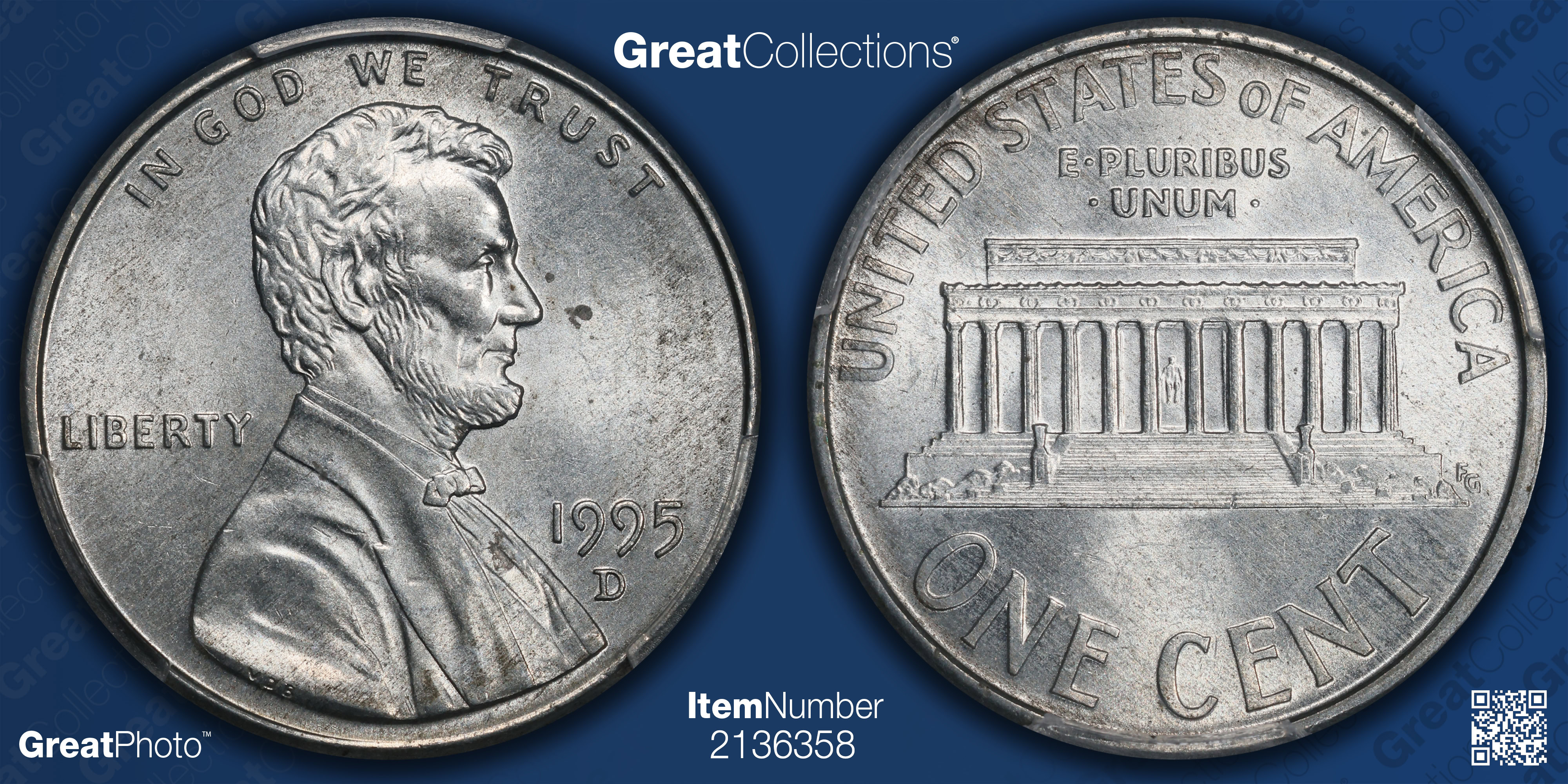 Mint Error 1995-D Lincoln Cent Unplated Planchet PCGS MS-64 | PCGS