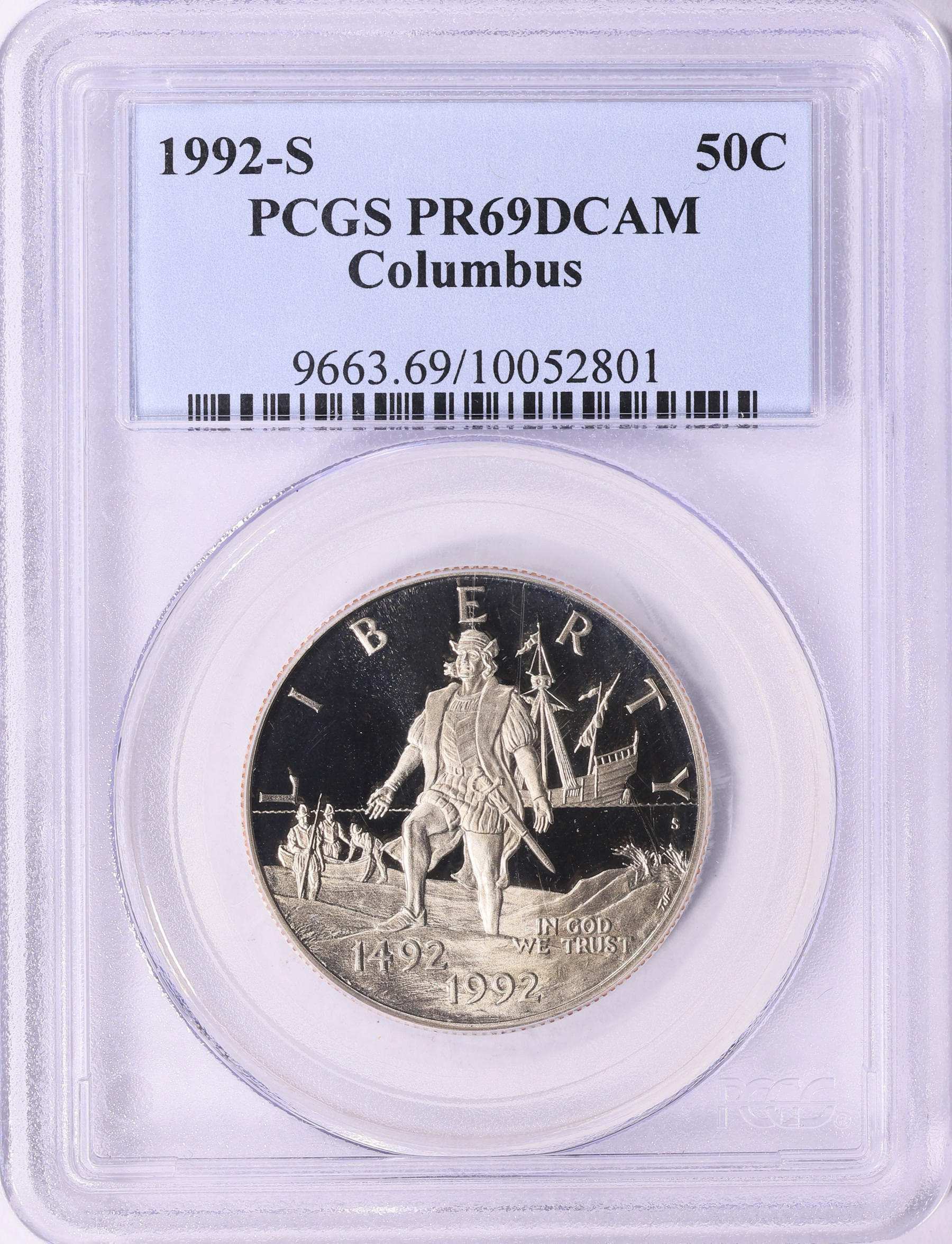1992-S Christopher Columbus Quincentenary Clad Half Dollar PCGS