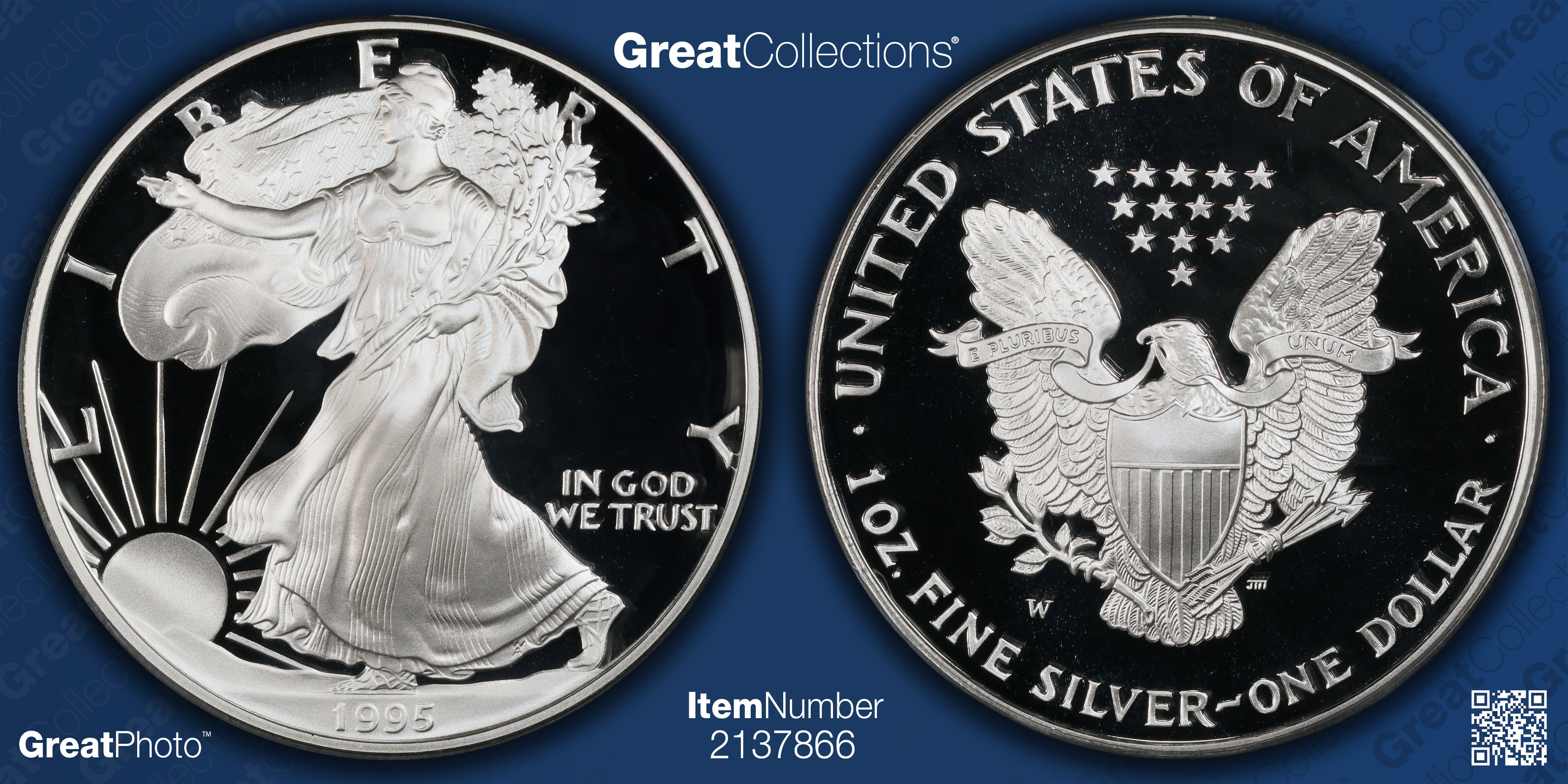 1995-W $1 Silver Eagle PCGS Proof-70 DCAM (Item 2137866