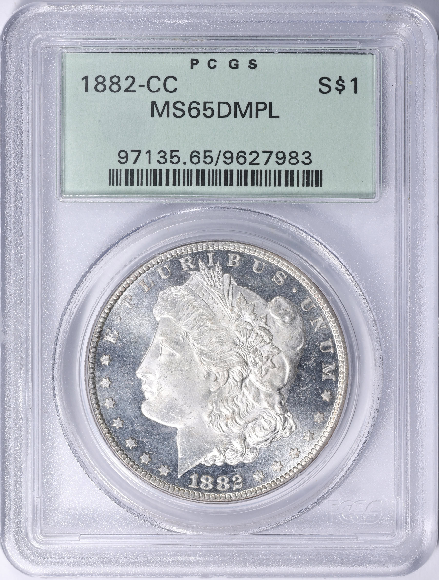 1882-CC Morgan Silver Dollar PCGS MS-65 DMPL OGH (Item 2138970