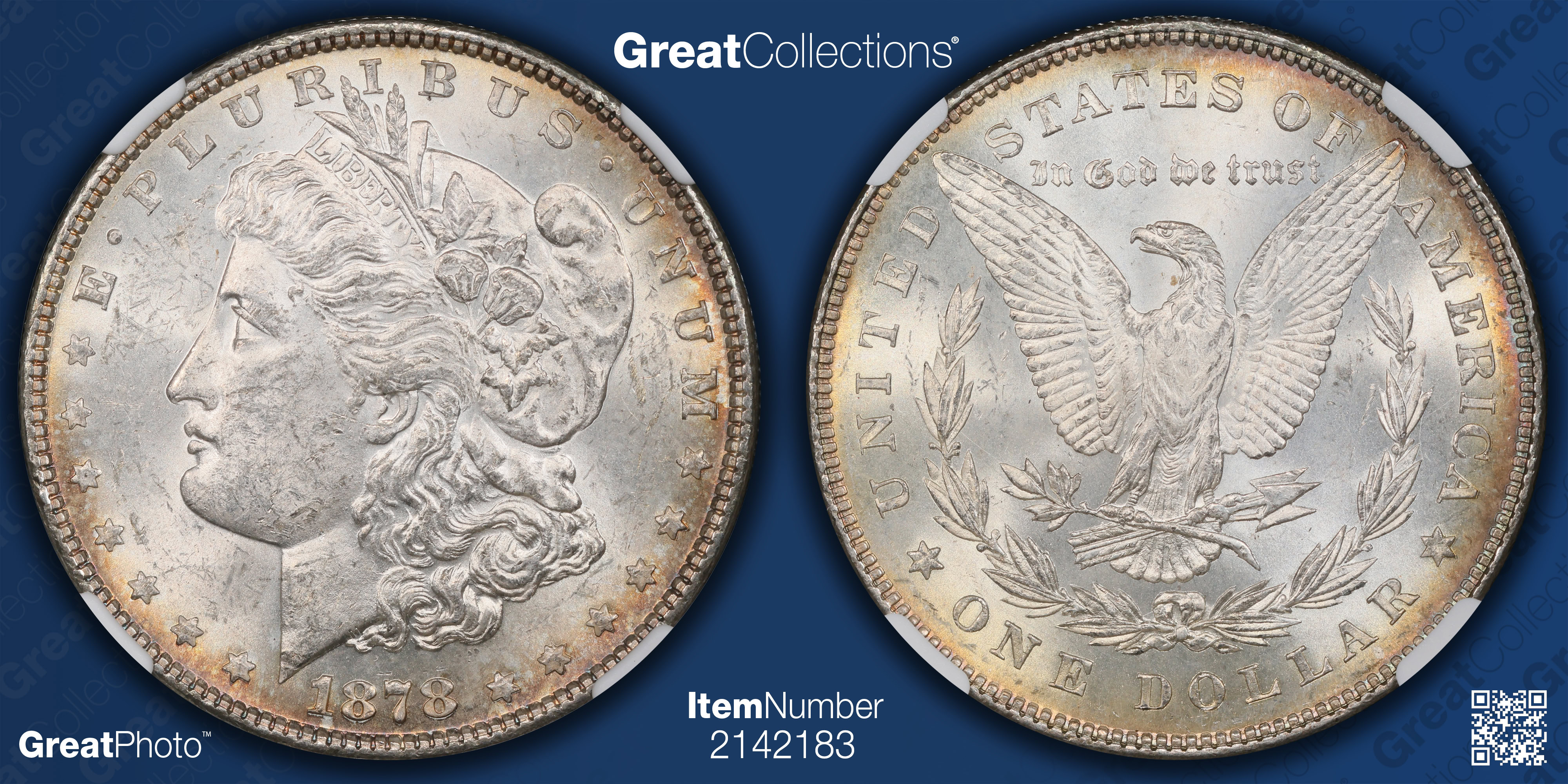 1878 7TF Morgan Silver Dollar Tripled Star Reverse of 1878 VAM-117