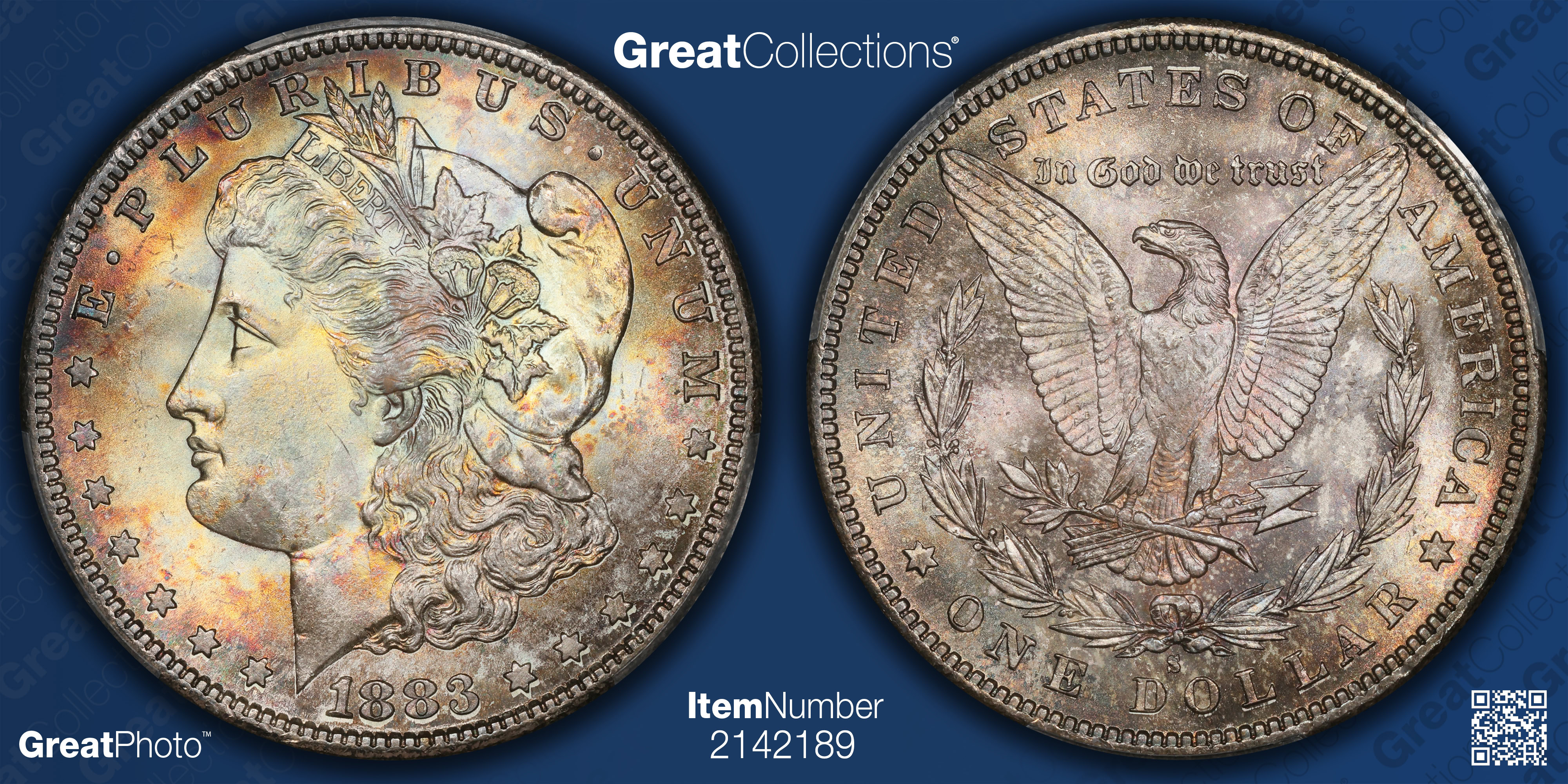1883-S Morgan Silver Dollar PCGS MS-65+ (Toned) (Item 2142189