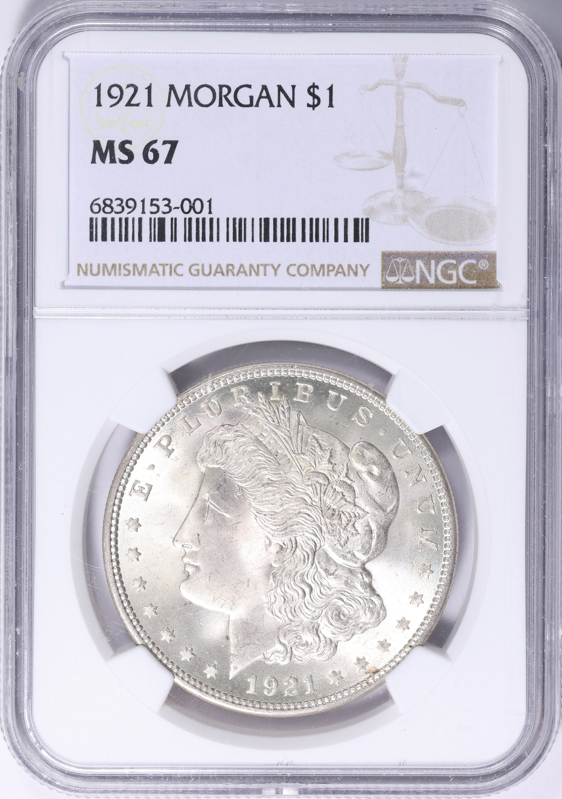 1921 Morgan Silver Dollar NGC MS-67 (Item 2145042