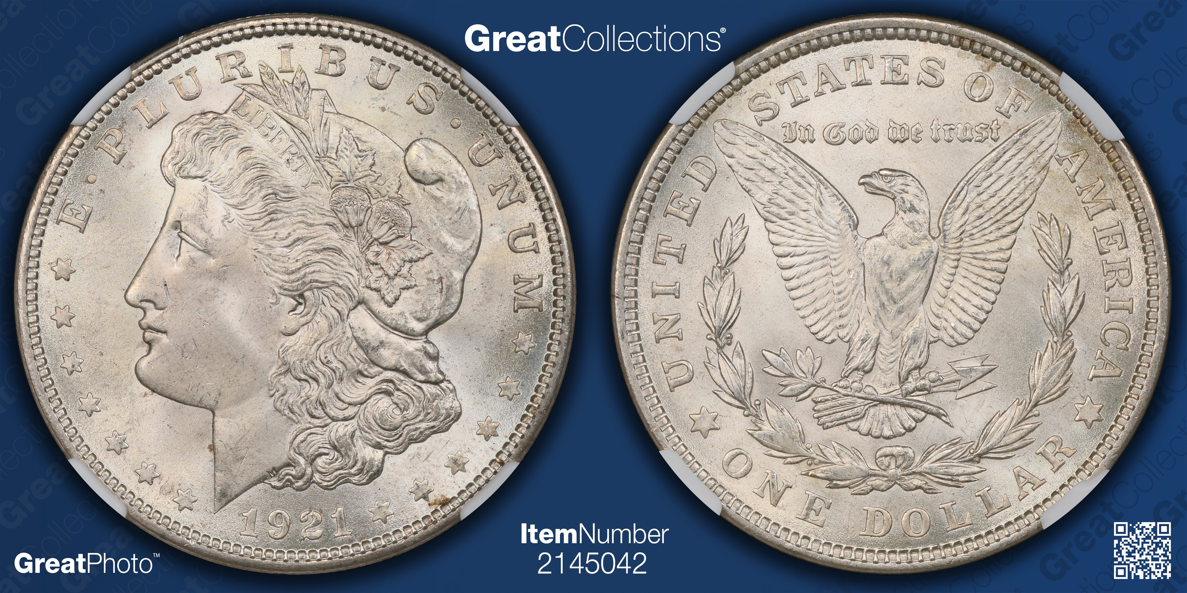 1921 Morgan Silver Dollar NGC MS-67 (Item 2145042