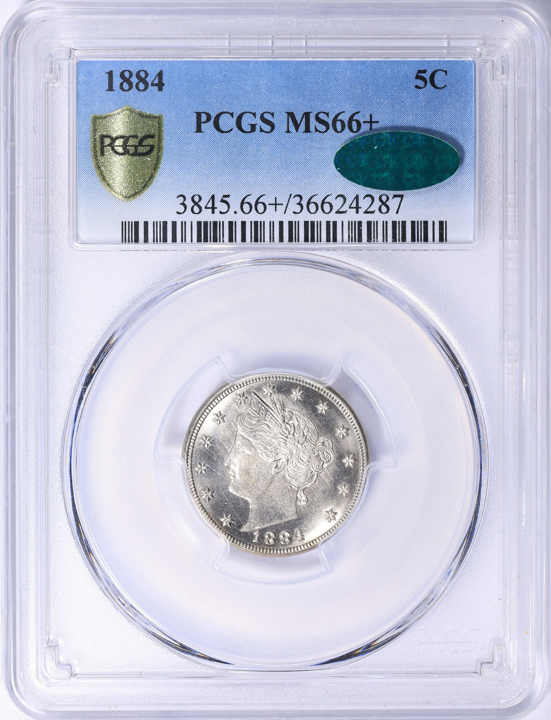 1884 Liberty Nickel PCGS MS-66+ (CAC Green) (Item 2146163