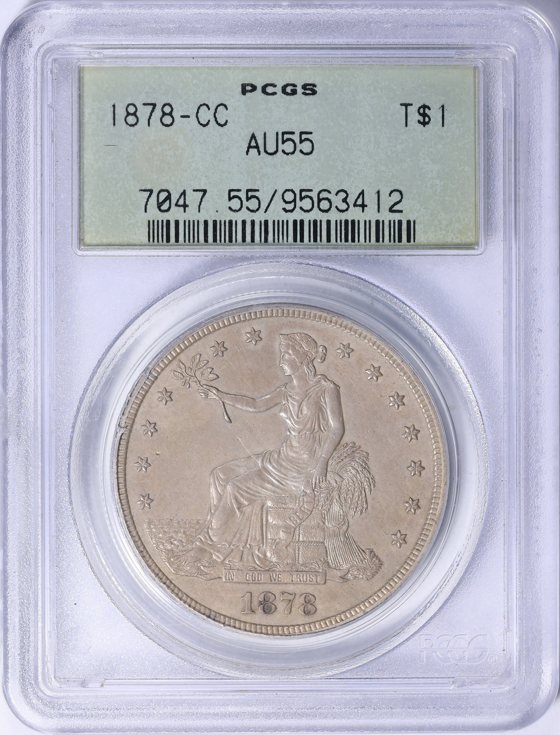 1878-CC Trade Silver Dollar PCGS AU-55 OGH (Item 2147042