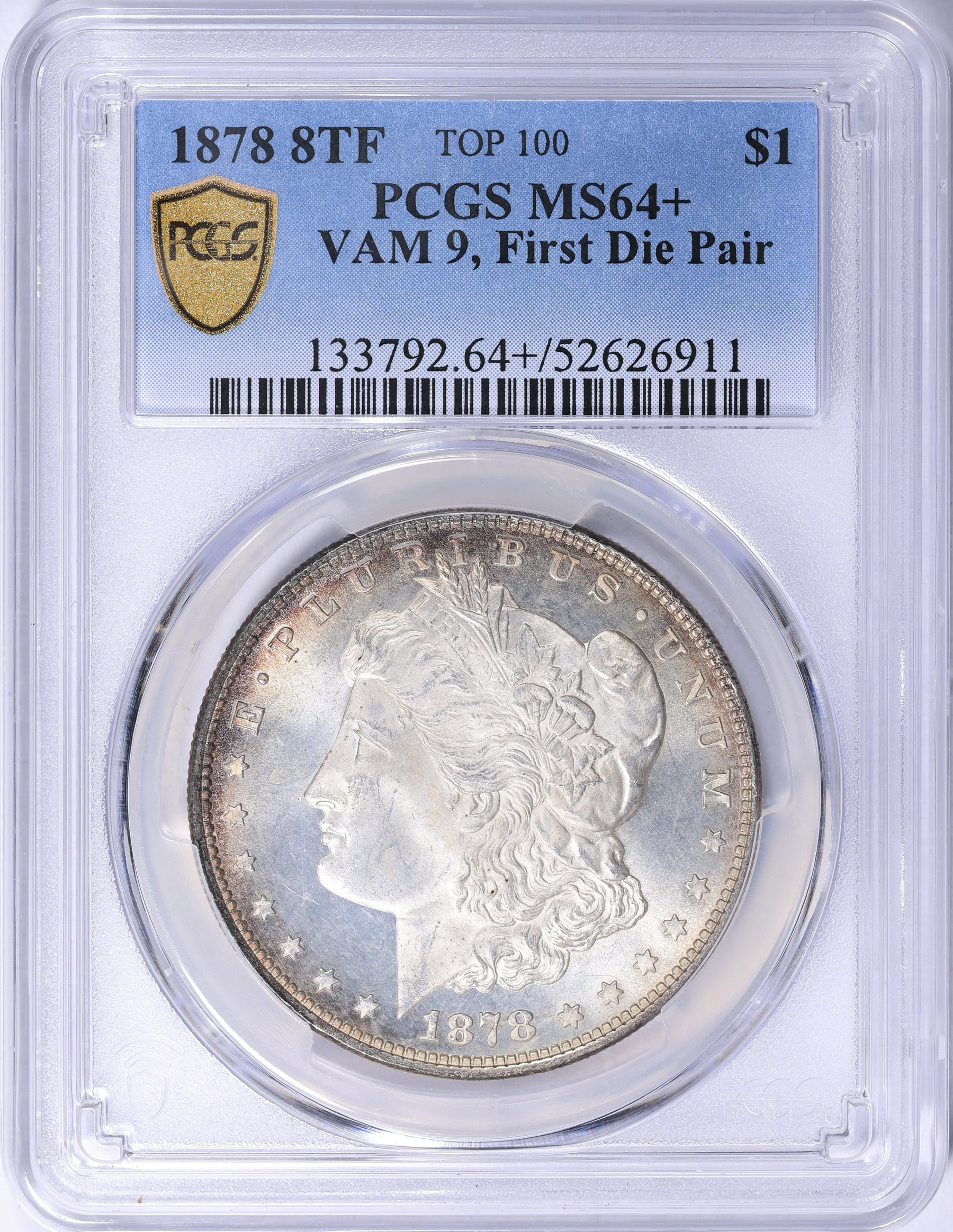 1878 8TF Morgan Silver Dollar 1st Die Pair VAM-9 *Top 100* PCGS MS
