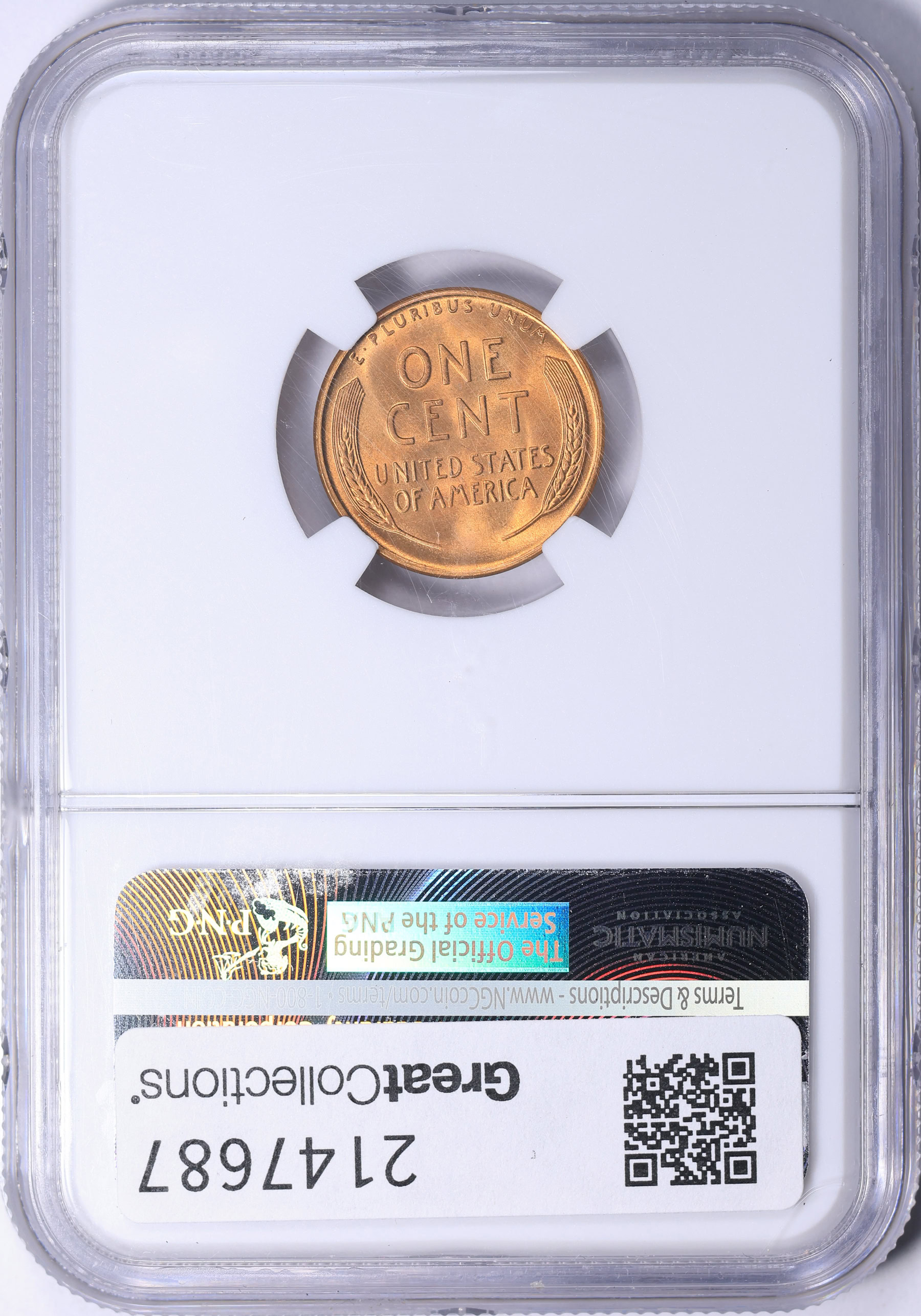 1954-S Lincoln Cent NGC MS-67 RD (Item 2147687) | GreatCollections