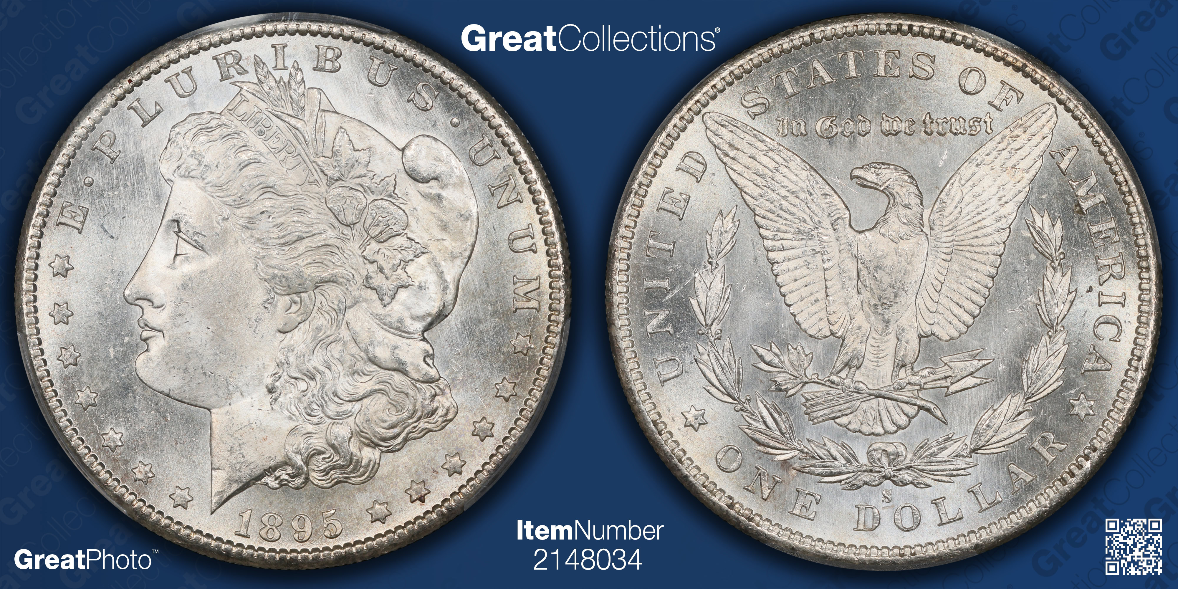 1895-S Morgan Silver Dollar PCGS MS-64 (Item 2148034
