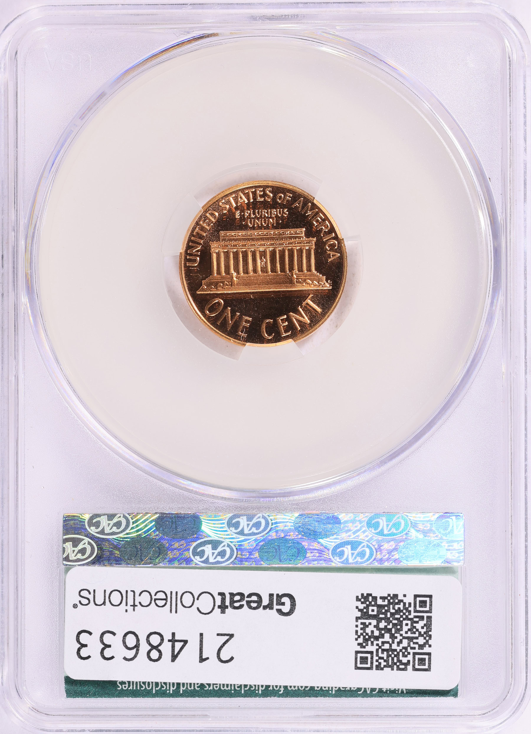 1963 Lincoln Cent CACG Proof-68 RD (Item 2148633) | GreatCollections ...
