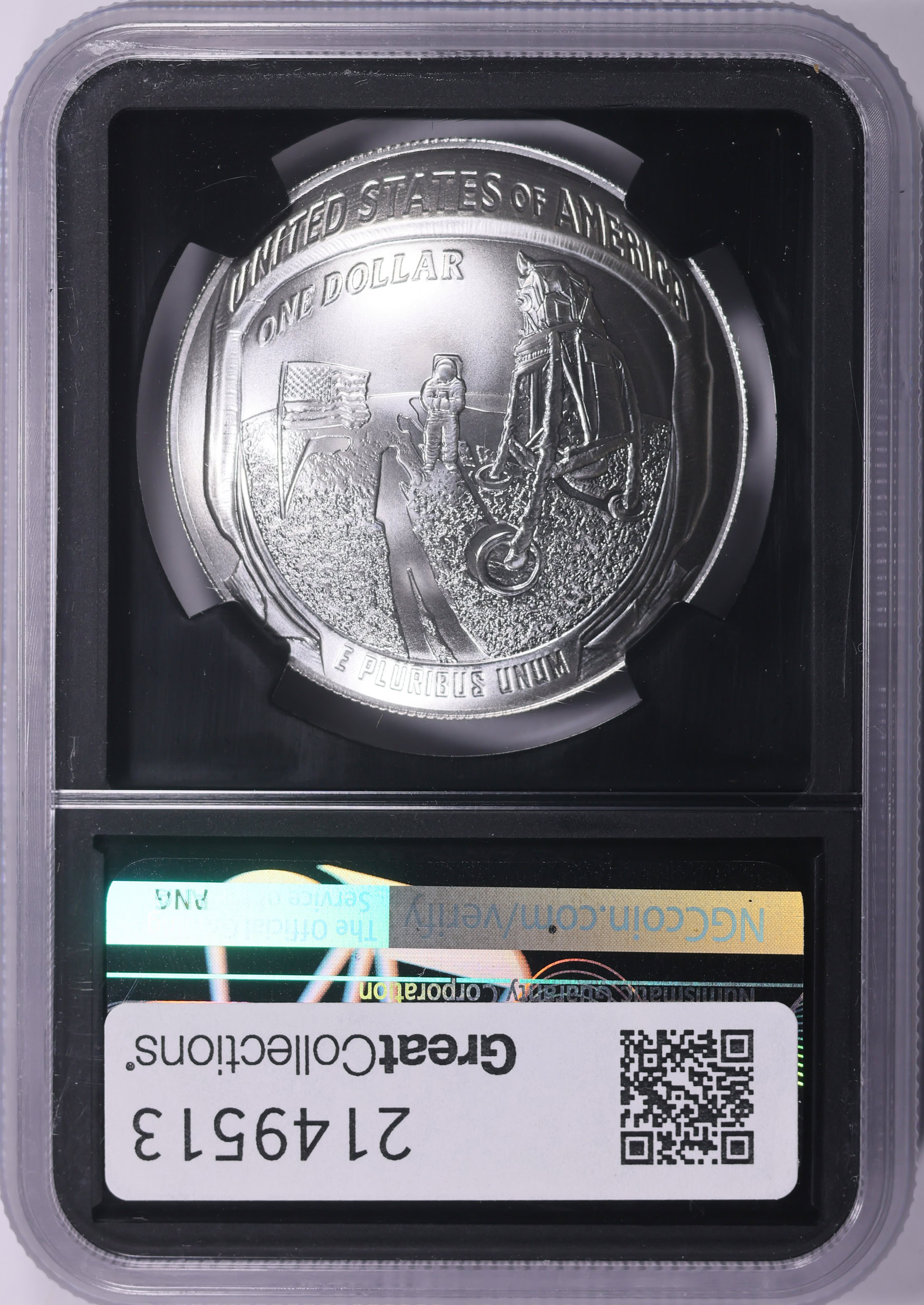 2019-P Apollo 11 50th Anniversary Silver Dollar First Day of Issue NGC ...