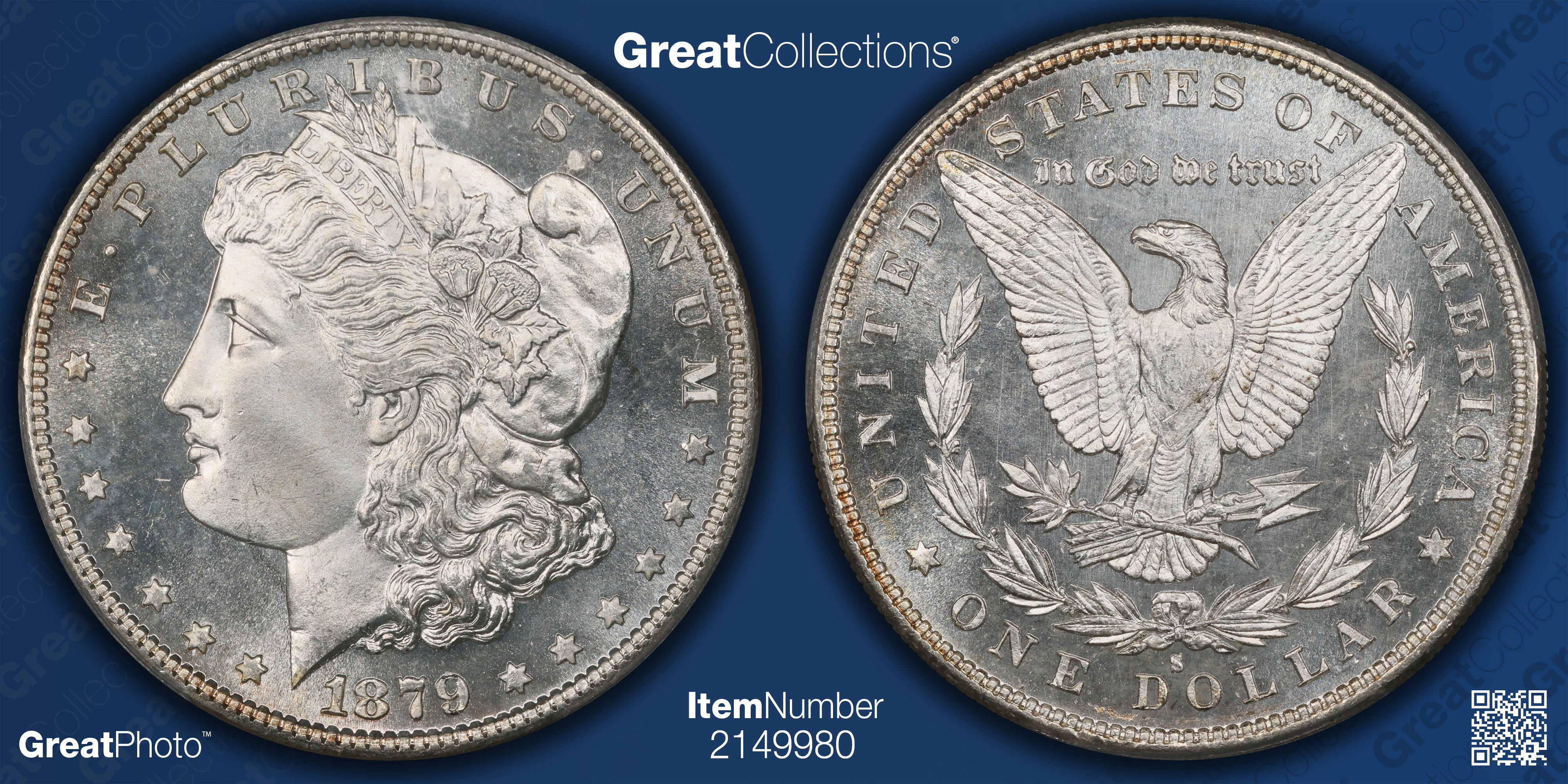 1879-S Morgan Silver Dollar PCGS MS-67+ PL (CAC Green) (Item