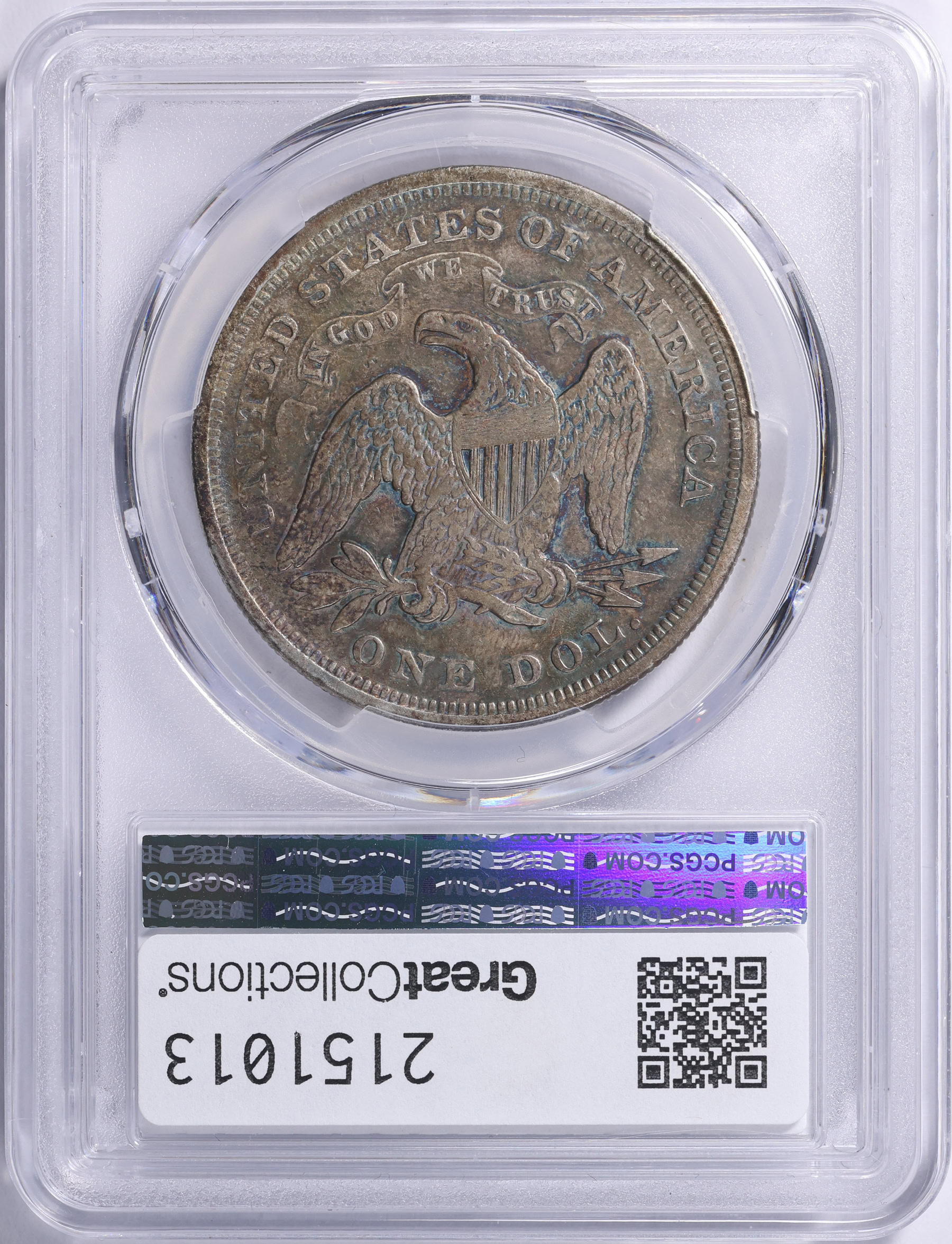 1871 Seated Liberty Silver Dollar PCGS Genuine VF Details (Item