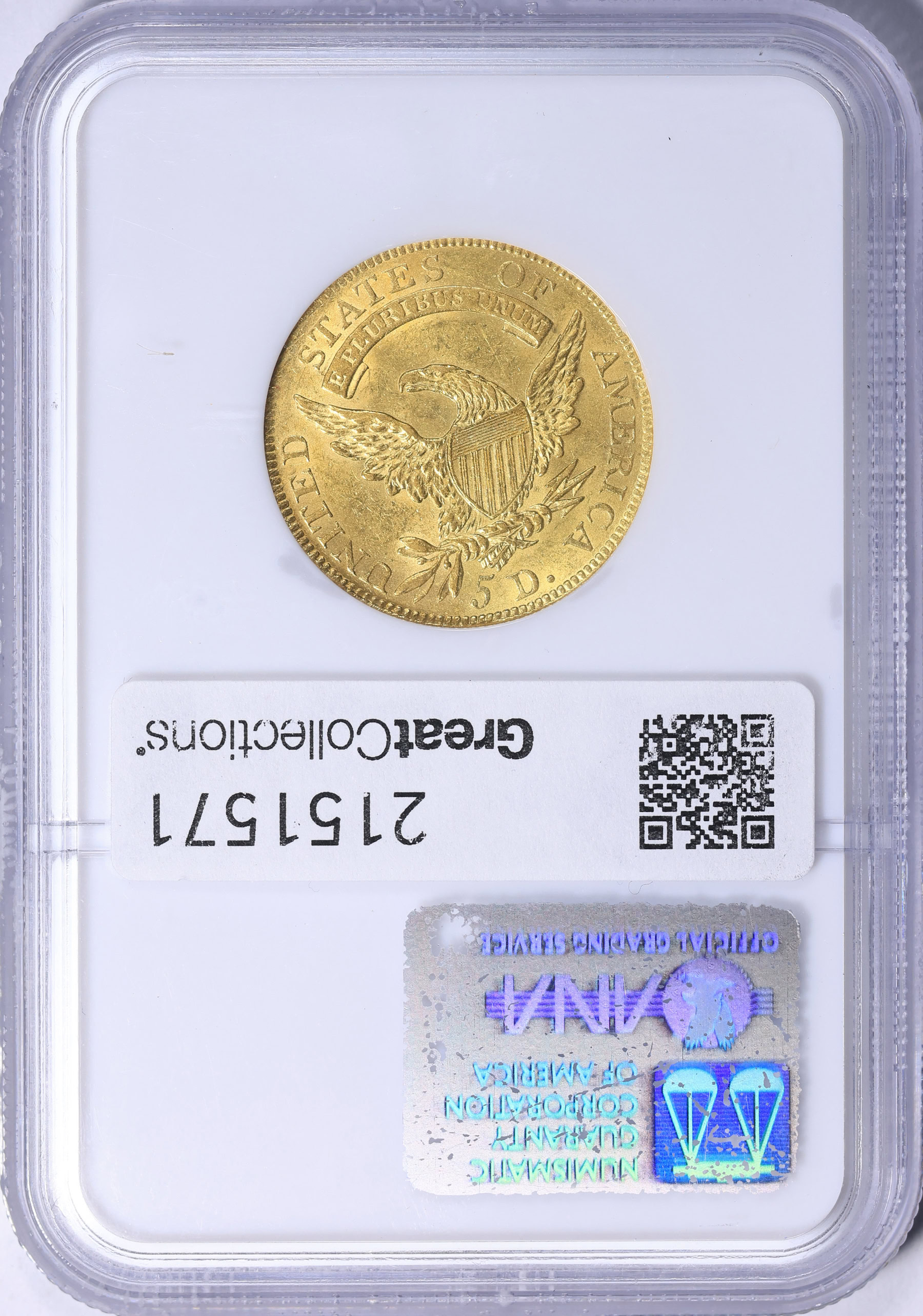 1807 Capped Bust Gold Half Eagle NGC AU-55 (Item 2151571