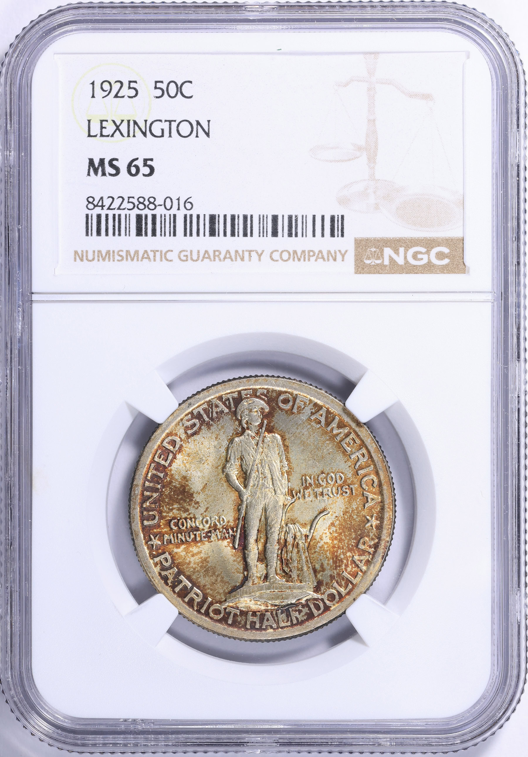 1925 Lexington-Concord Sesquicentennial Half Dollar NGC MS-65