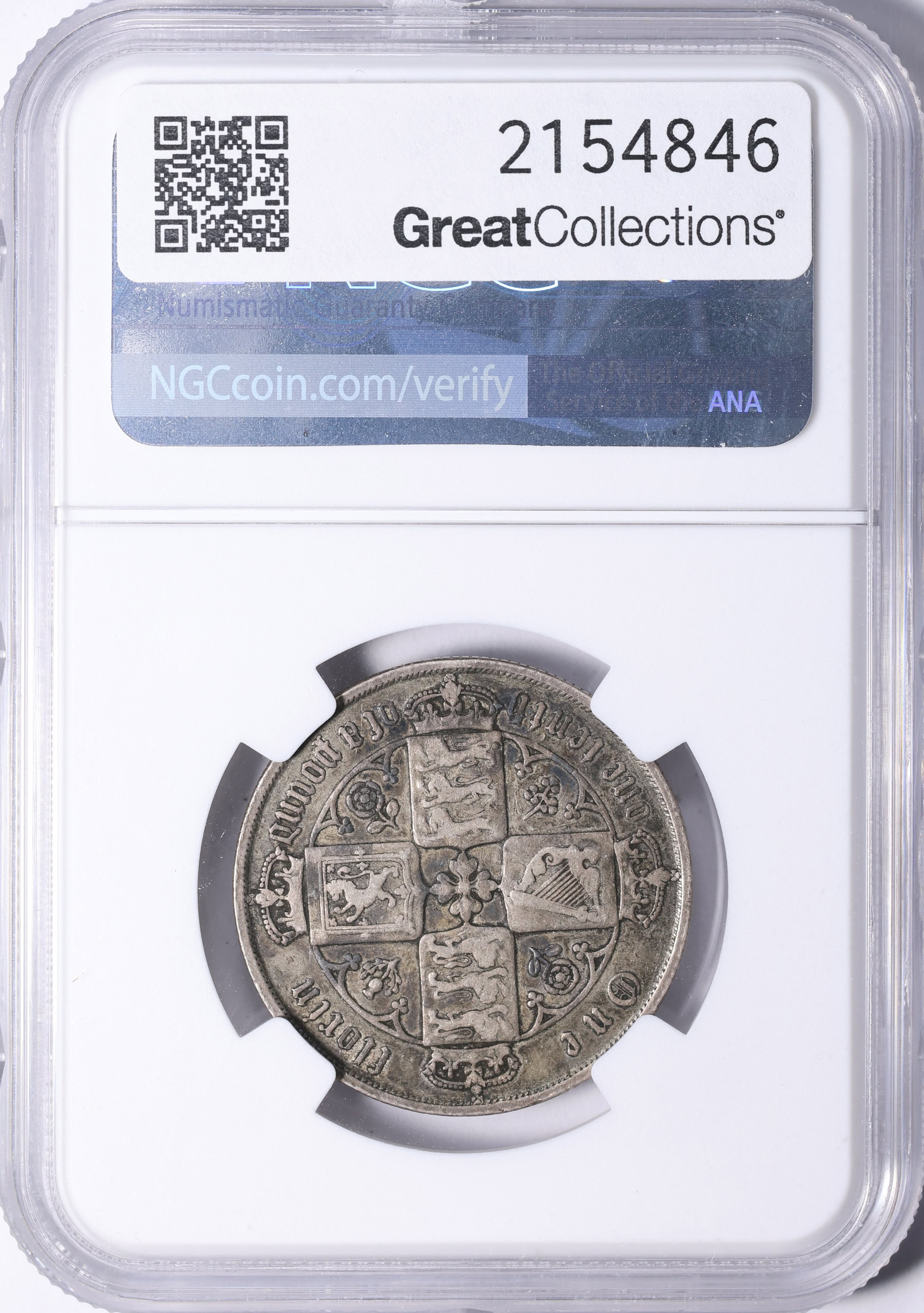 Great Britain 1872 Silver Florin KM-746.2 NGC VF Details (Item
