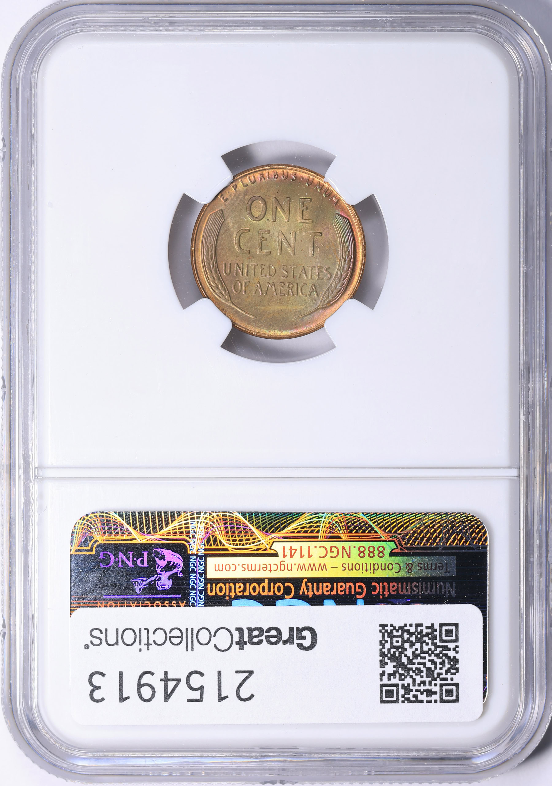 1956 Lincoln Cent NGC MS-65 RB (Toned) (Item 2154913