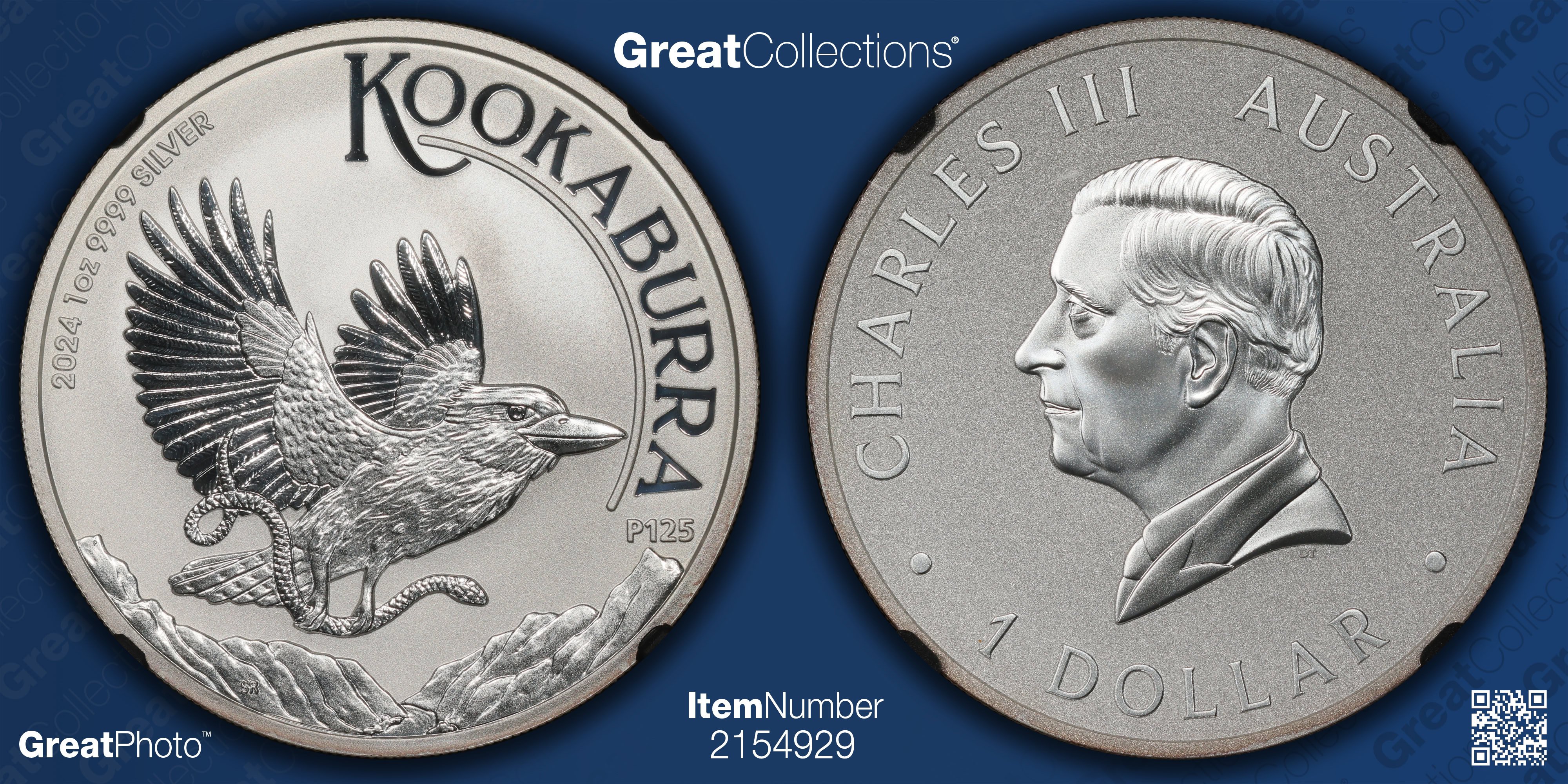 Australia 2024-P125 Silver Dollar Kookaburra KM-4345 Early