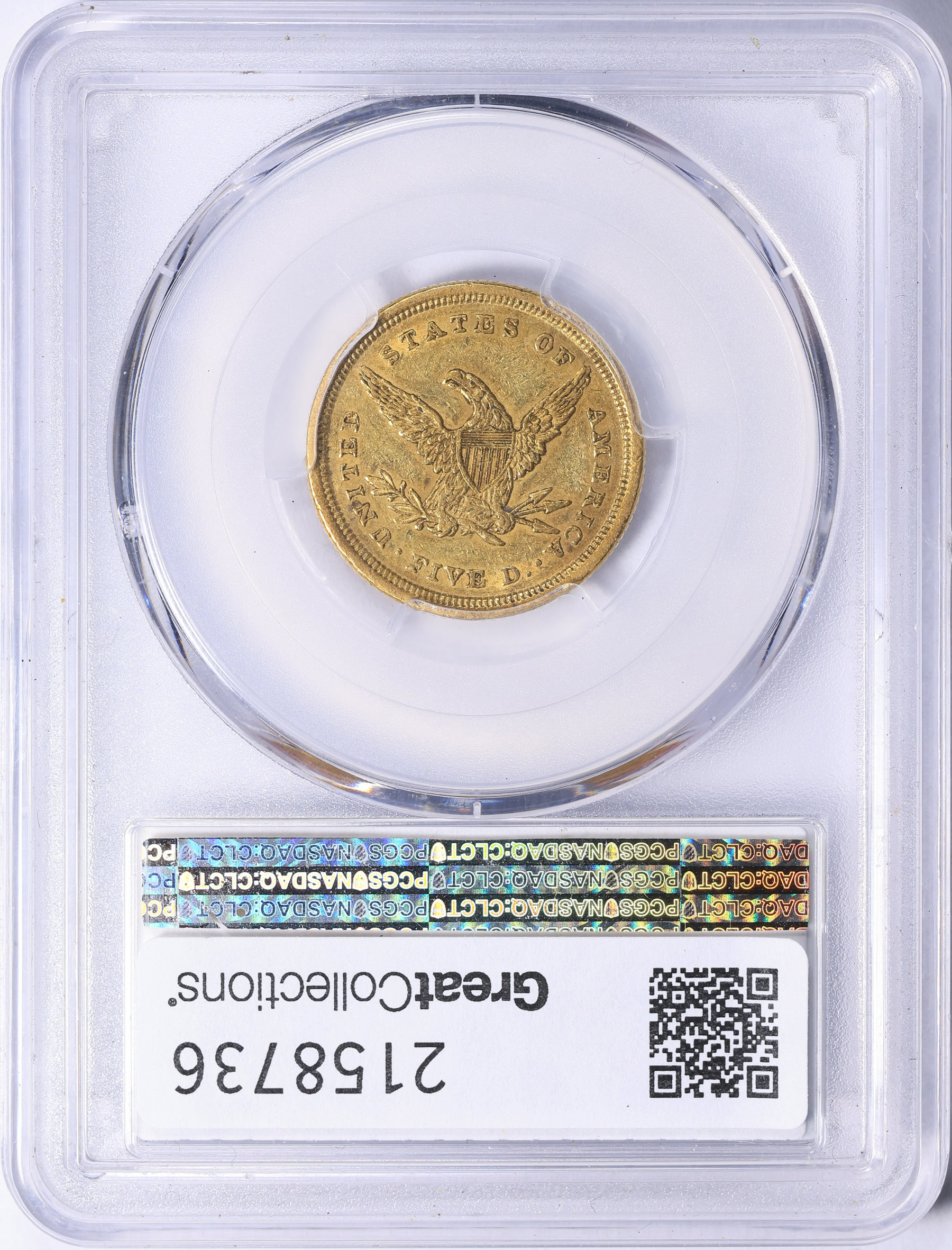 不知火さん専用　AH1277/8 エジプト 25クルシュ金貨 PCGS AU 1839-D Liberty Gold Half Eagle PCGS AU-53 (Item 2158736