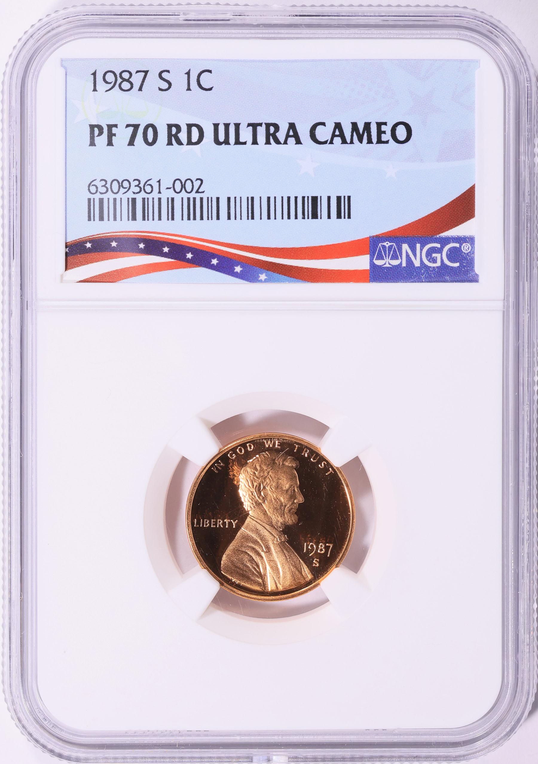 1987-S Lincoln Cent NGC Proof-70 UC (Item 2158909