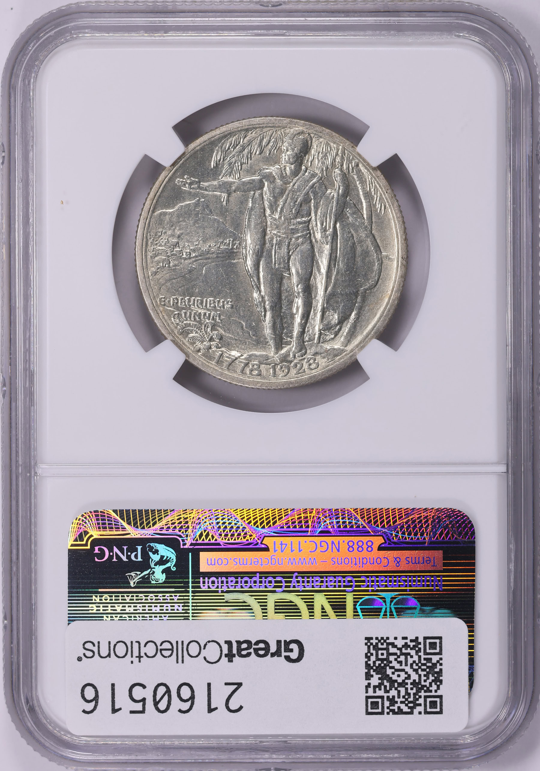 1928 Hawaiian Sesquicentennial Half Dollar NGC MS-63 (Item 2160516