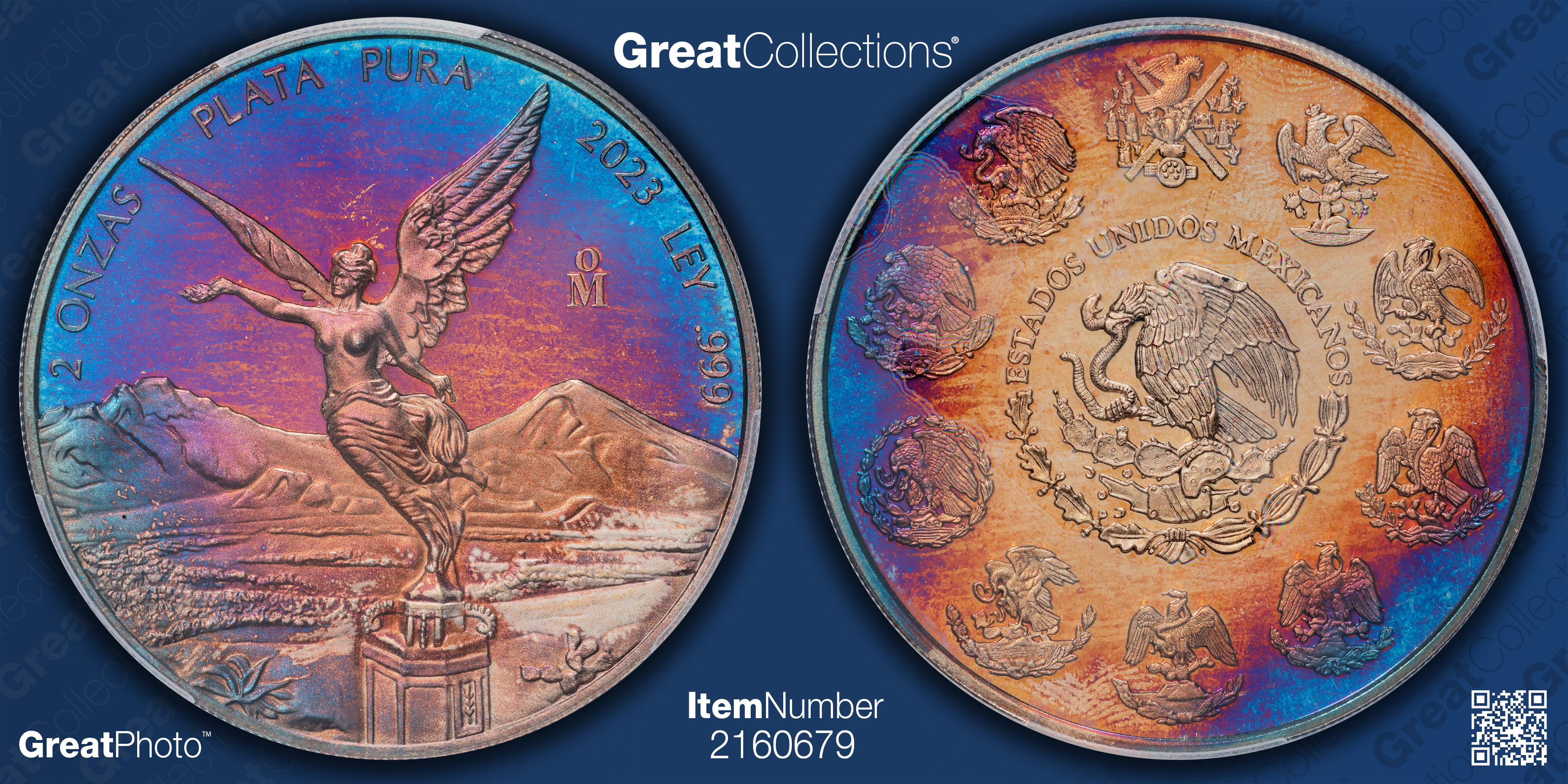 Mexico 2023-Mo Silver 2 Onza Libertad KM-614 PCGS Proof-69 DCAM