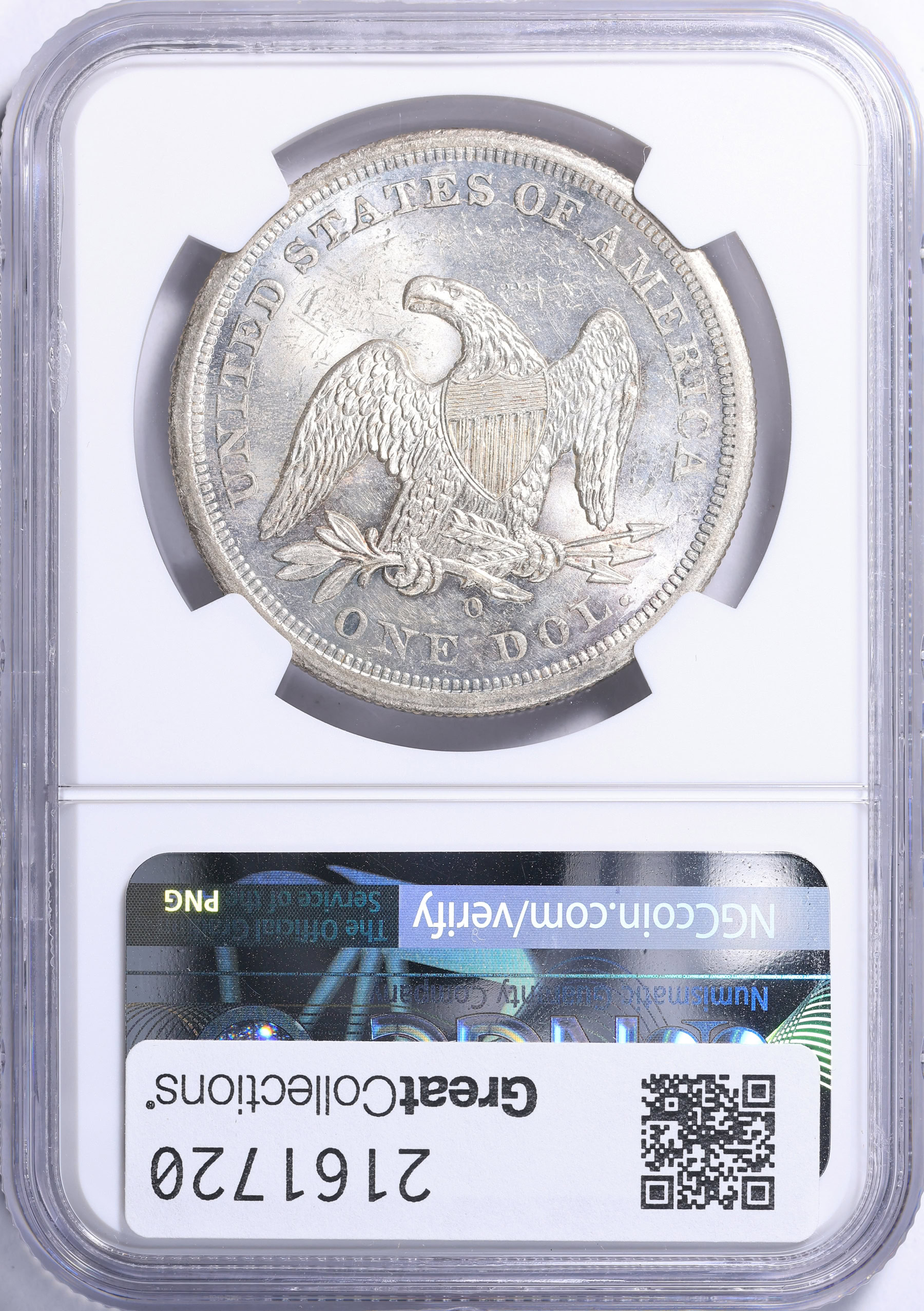 コレクション MILK NGC PCGS 1860-O Seated Liberty Silver Dollar NGC MS-61 (Item 2161720