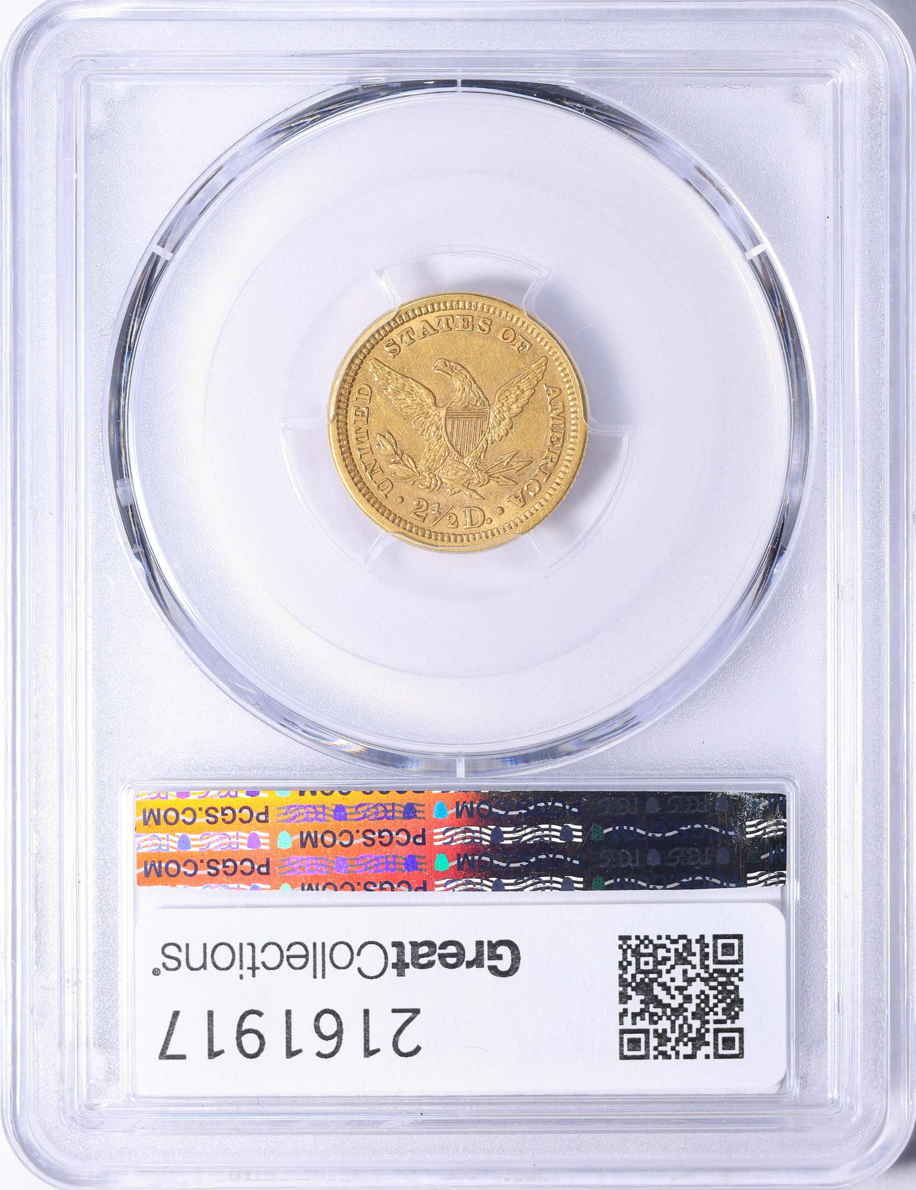 1882 Liberty Gold Quarter Eagle PCGS AU-58 (Item 2161917