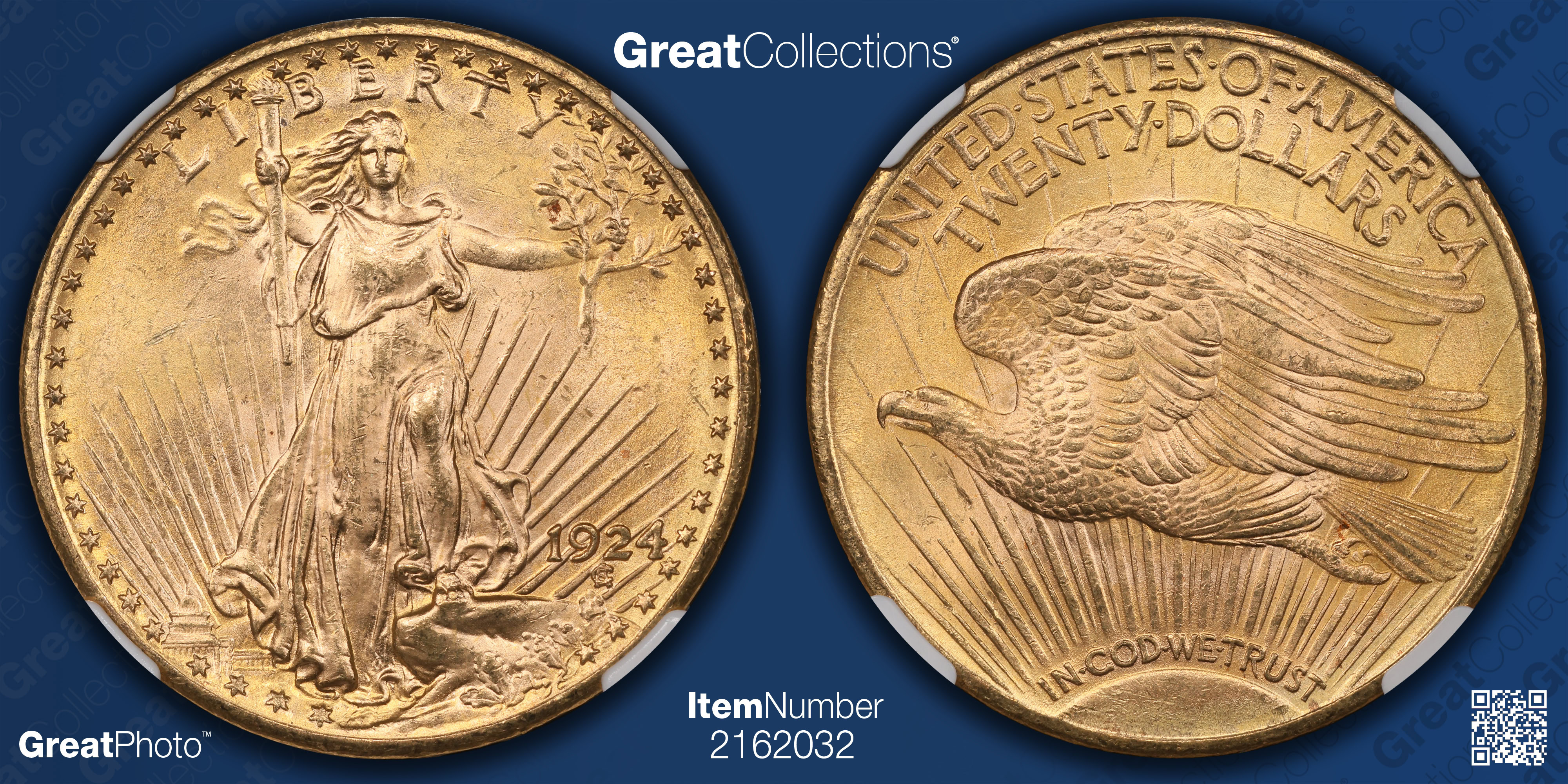 1924 Saint-Gaudens Gold Double Eagle NGC MS-65 (Item 2162032