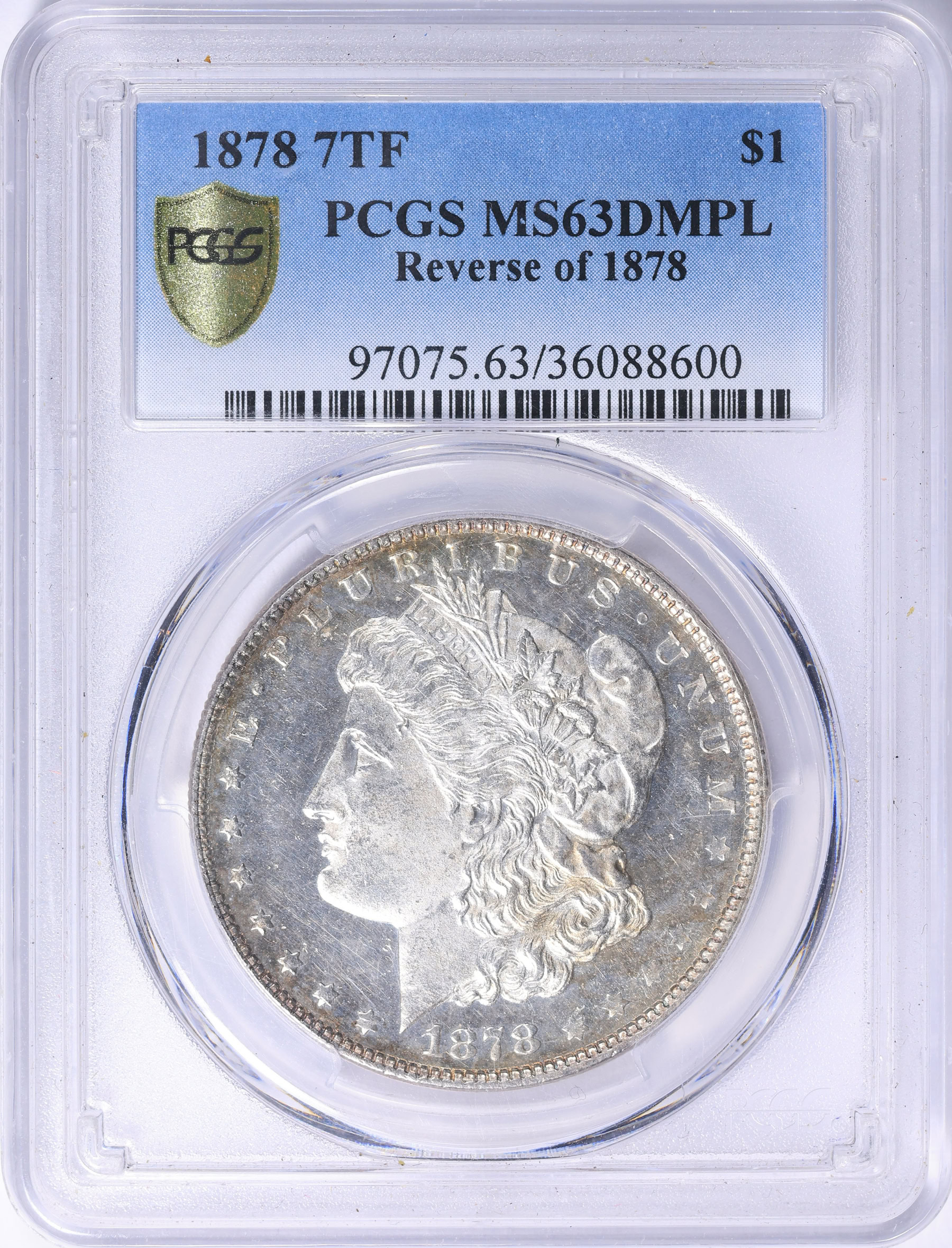 PCGS NCG アンティーク　銀　メダル 1878 7TF Morgan Silver Dollar Reverse of 1878 PCGS MS-63 DMPL
