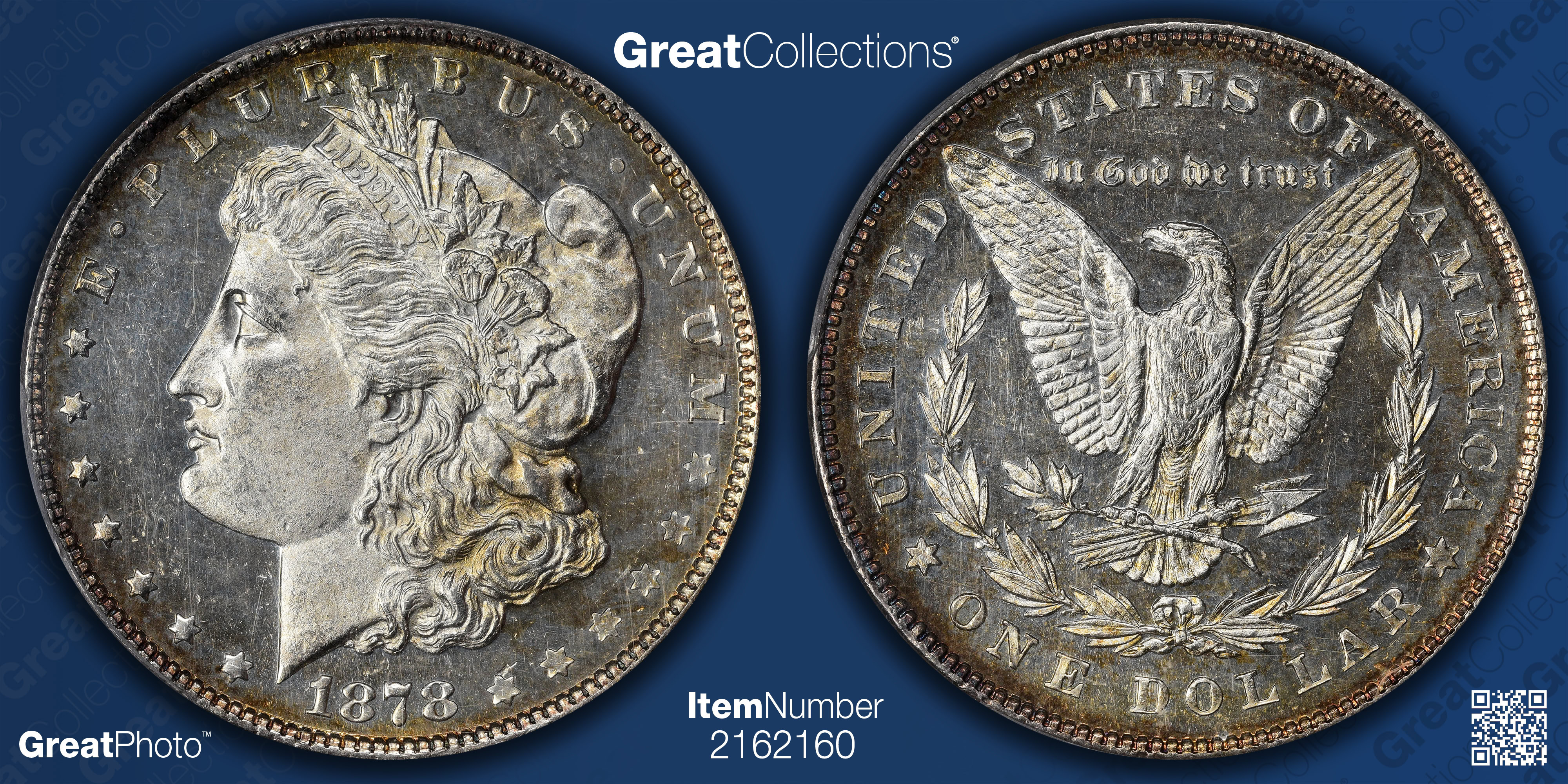 1878 7TF Morgan Silver Dollar Reverse of 1878 PCGS MS-63 DMPL