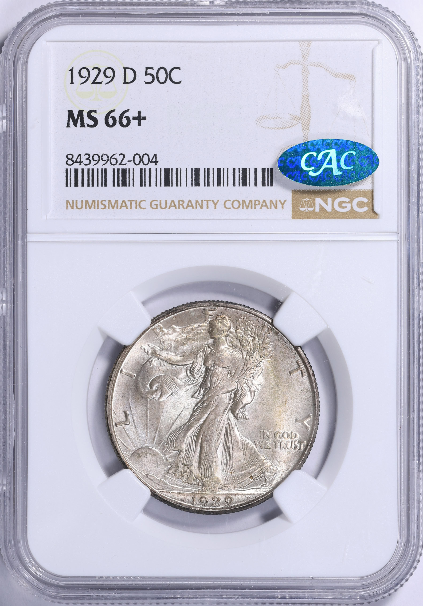 コレクション MILK NGC PCGS 1929-D Walking Liberty Half Dollar NGC MS-66+ (CAC Green) (Item