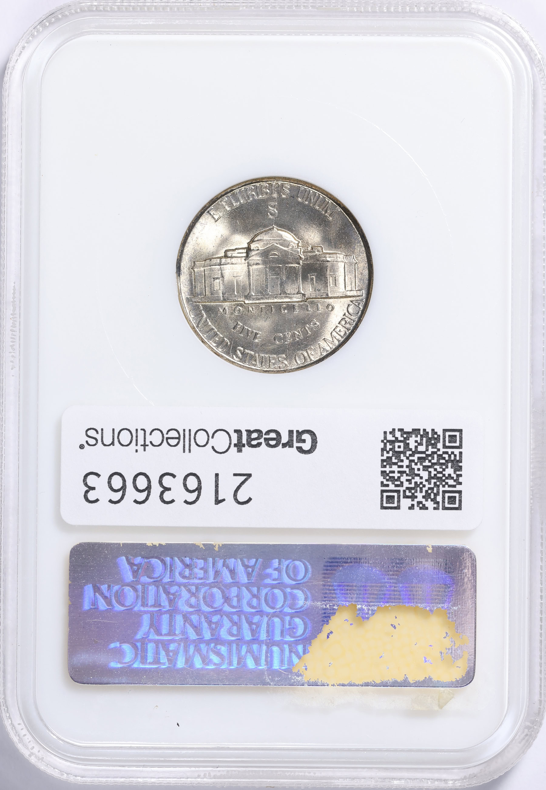 1944-S Jefferson Nickel NGC MS-67 OH (Item 2163663