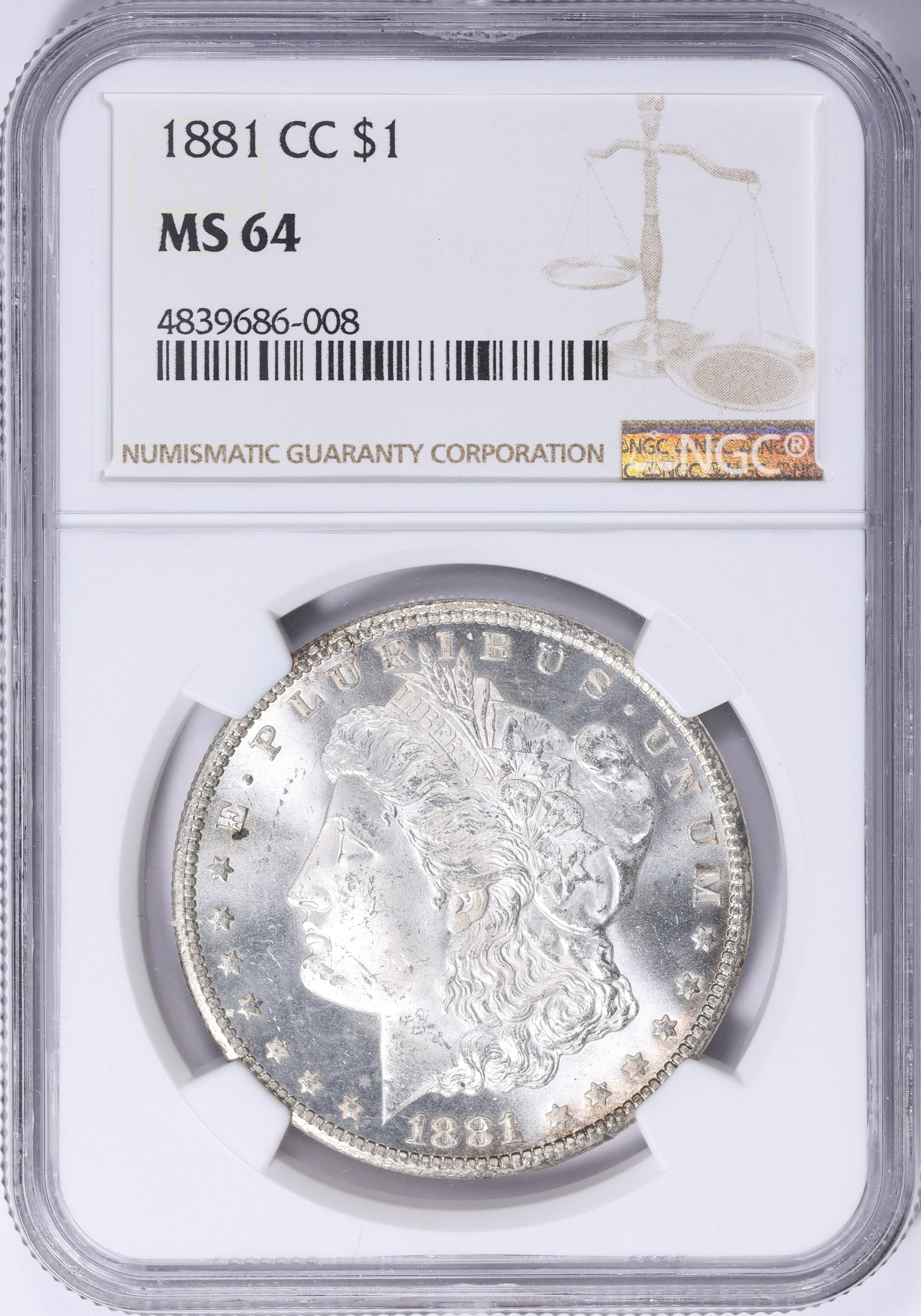 1881-CC Morgan Silver Dollar NGC MS-64 (VSS VAM-6) (Item 2163954