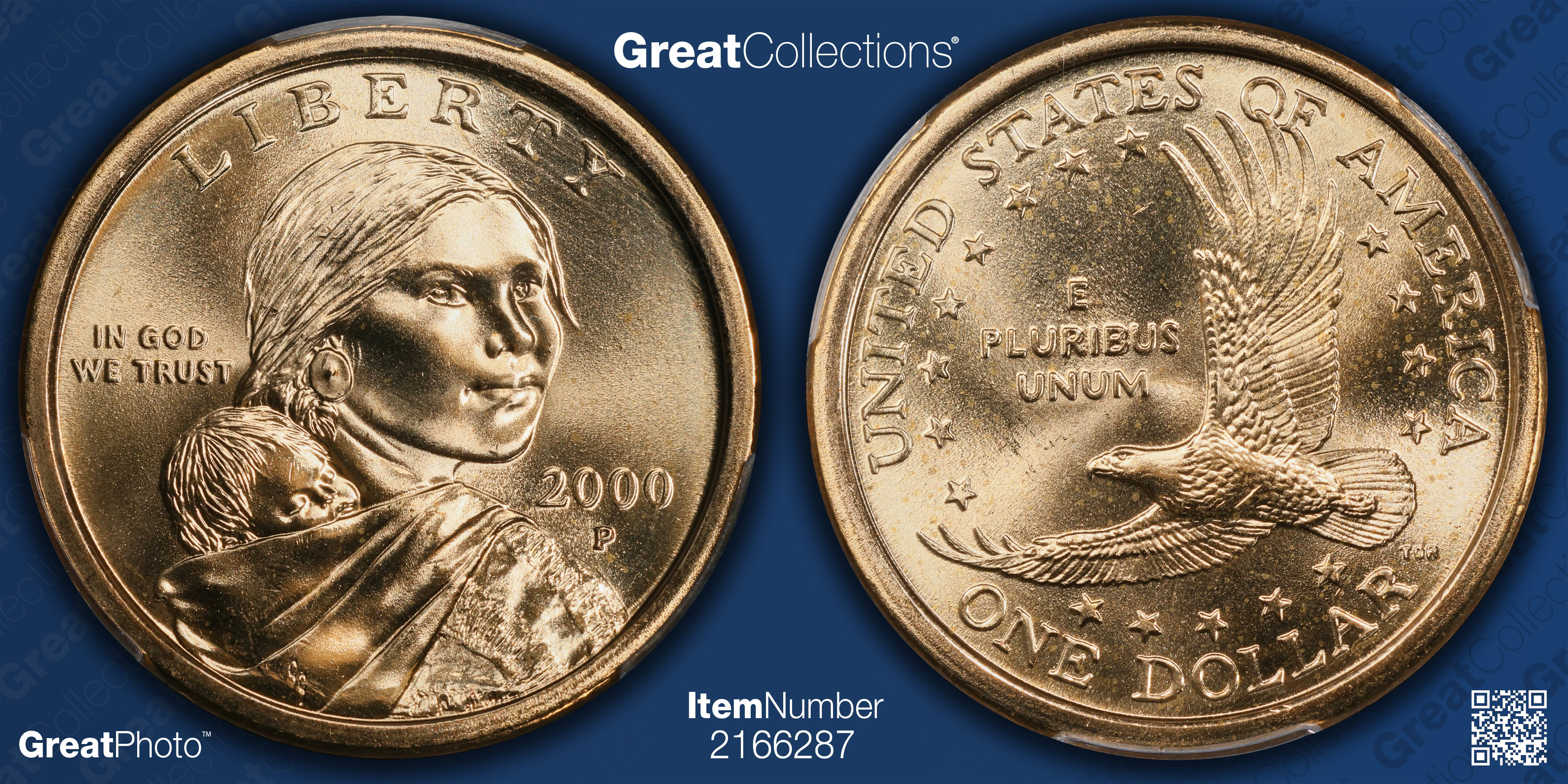 2000-P Sacagawea Dollar Wounded Eagle FS-901 PCGS MS-67 (Item
