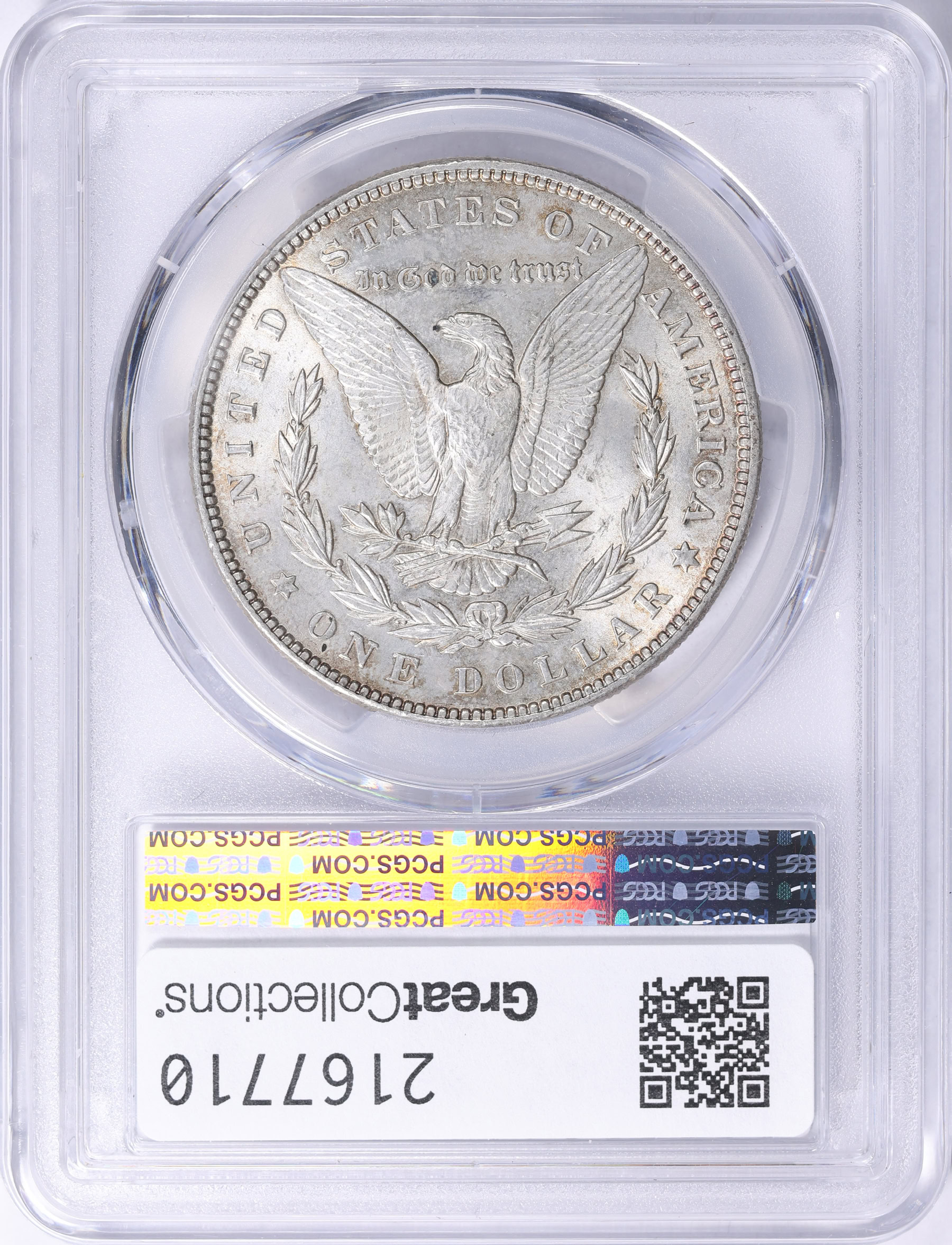 1886 Morgan Silver Dollar Line in 6 VAM-1A *Top 100* PCGS MS-65
