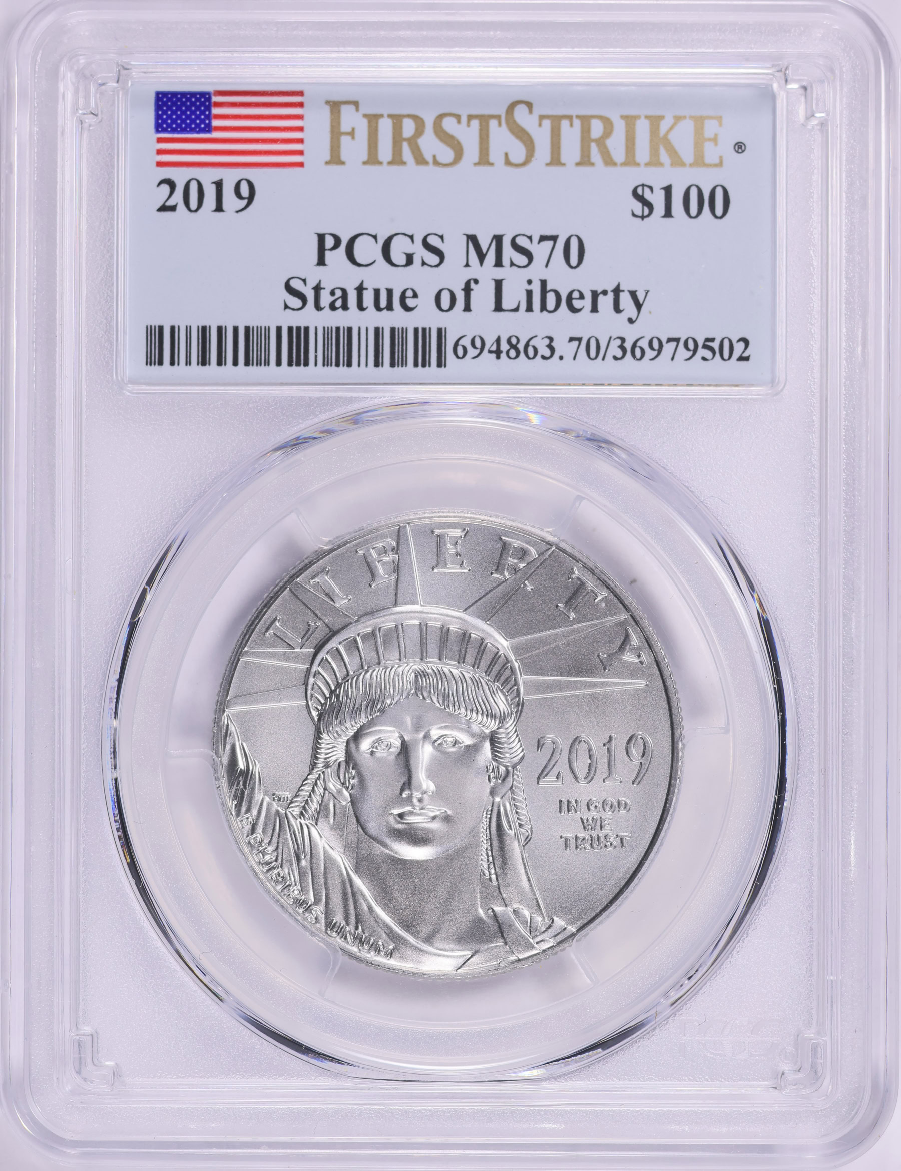 2019 $100 One-Ounce Platinum American Eagle First Strike PCGS MS